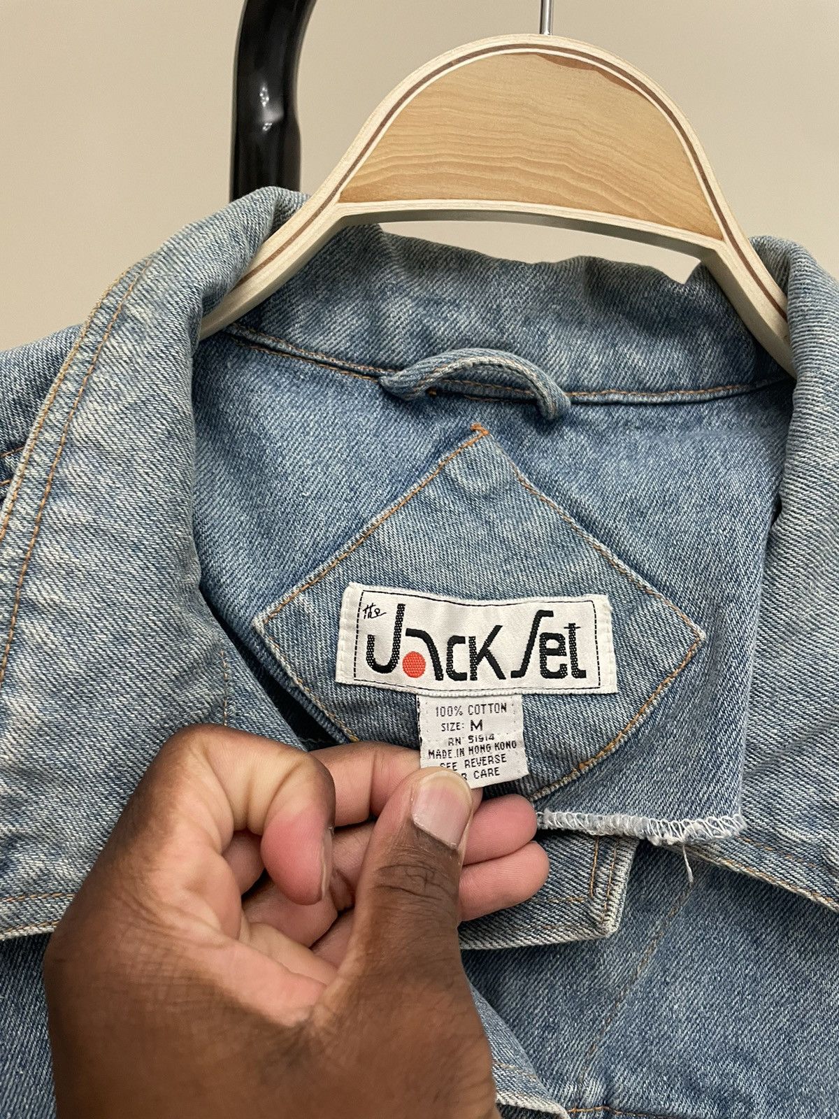 Wrangler Vintage 90s Blue Denim Trucker Jacket Mid Wash Levis Size US XL / EU 56 / 4 - 4 Thumbnail