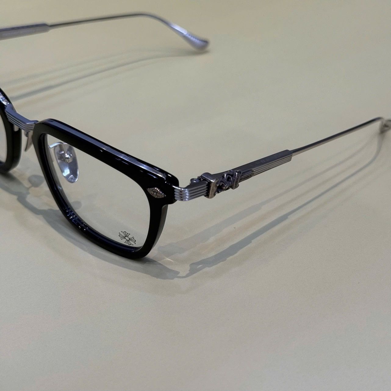 Chrome Hearts CHROME HEARTS OVERPOKED BLACK-PLASTIC/BRUSHED SILVER Size ONE SIZE - 3 Thumbnail