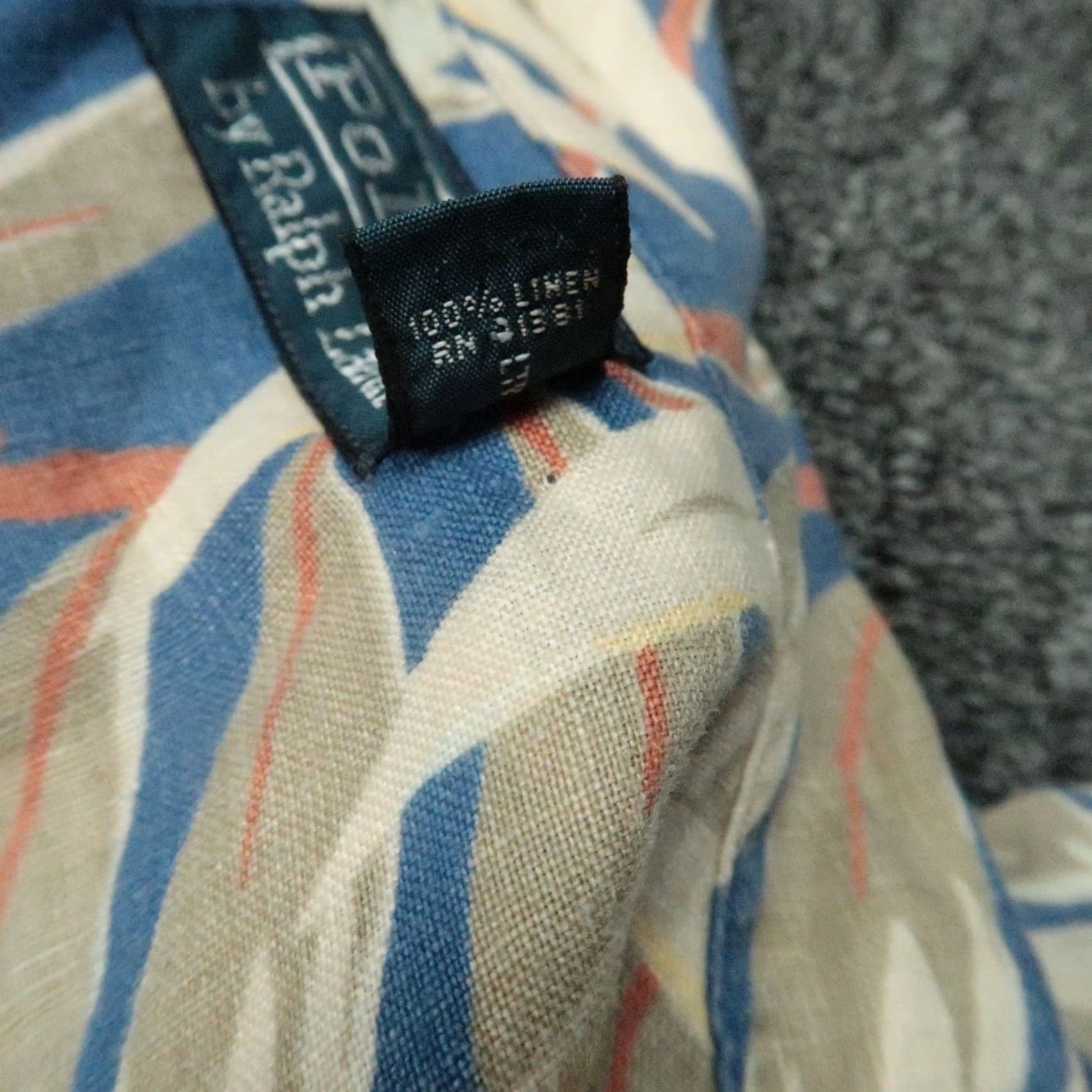 Polo Ralph Lauren VINTAGE Polo Ralph Lauren Shirt Mens XL Blue Floral Linen Hawaiian VTG Size US XL / EU 56 / 4 - 4 Thumbnail