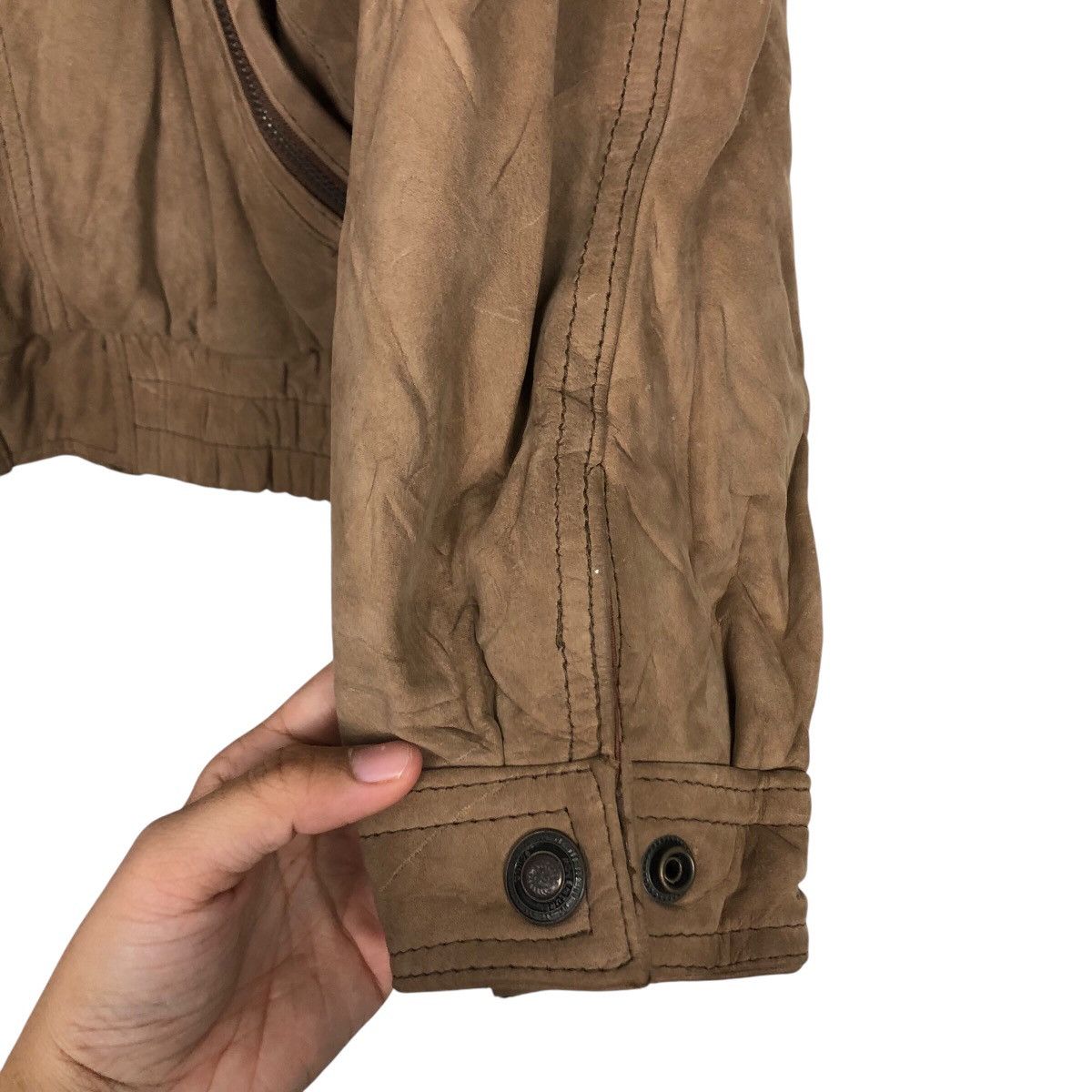 Japanese Brand 📌Vintage Bomber Leather Jacket Adventure Bound Issey Miyake Size US M / EU 48-50 / 2 - 16 Thumbnail
