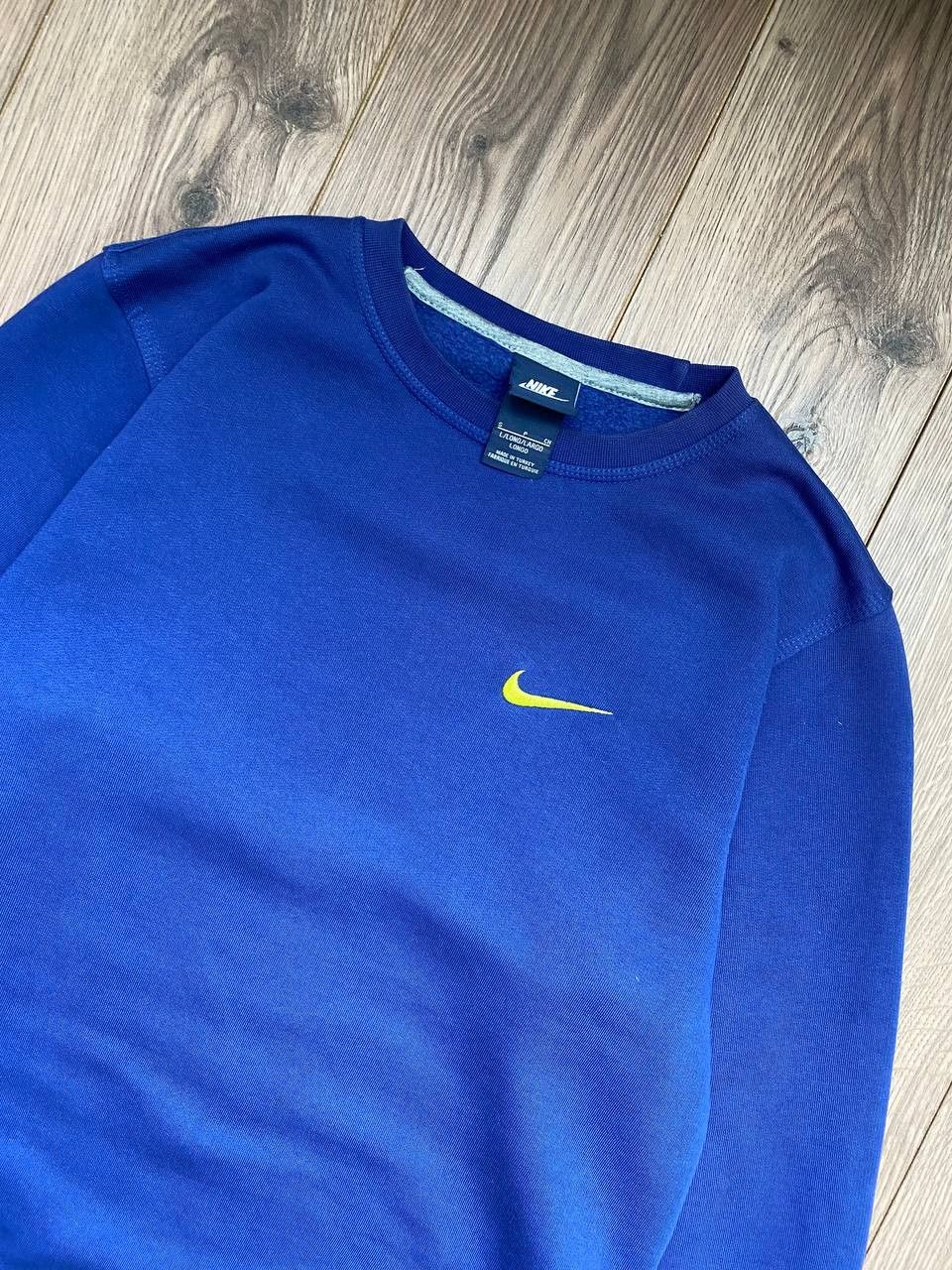 Nike × Vintage Vintage Nike Y2K Basic Purple Sweatshirt Yellow Swoosh Size US S / EU 44-46 / 1 - 5 Thumbnail