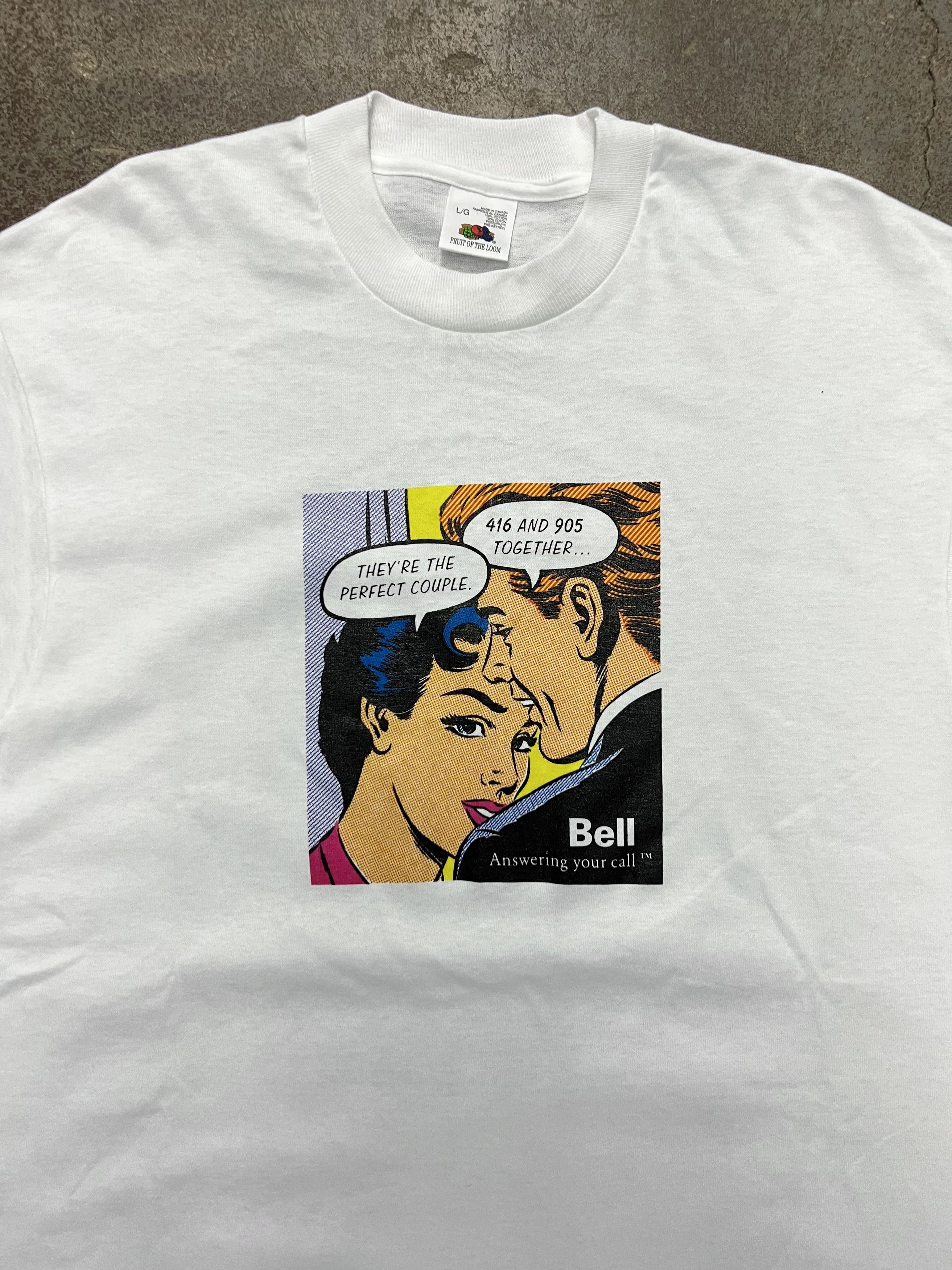 Vintage VTG 1993 Bell 416/905 Area Code Art Graphic T-Shirt Size US L / EU 52-54 / 3 - 3 Thumbnail