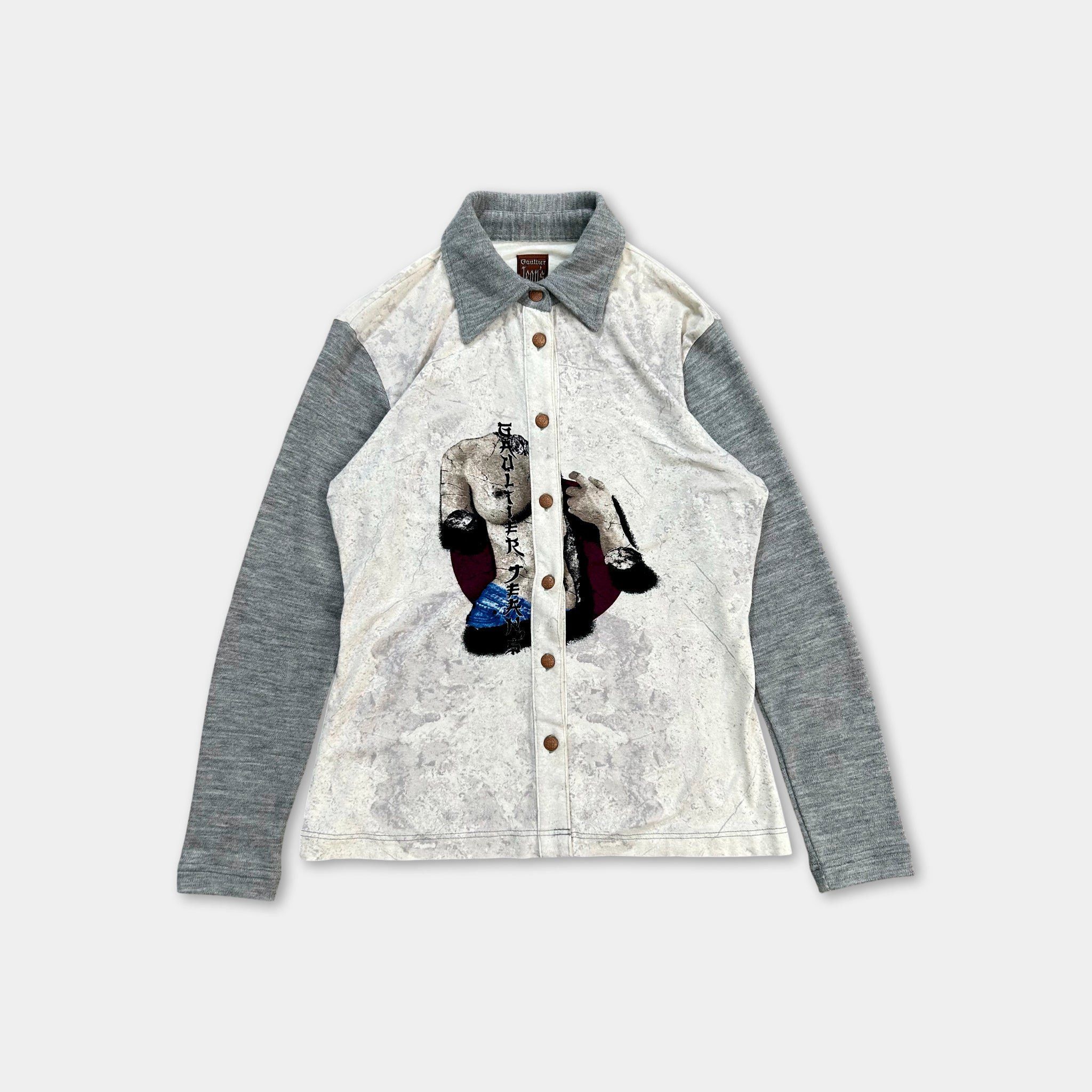Jean Paul Gaultier Graphic Gray Shirt