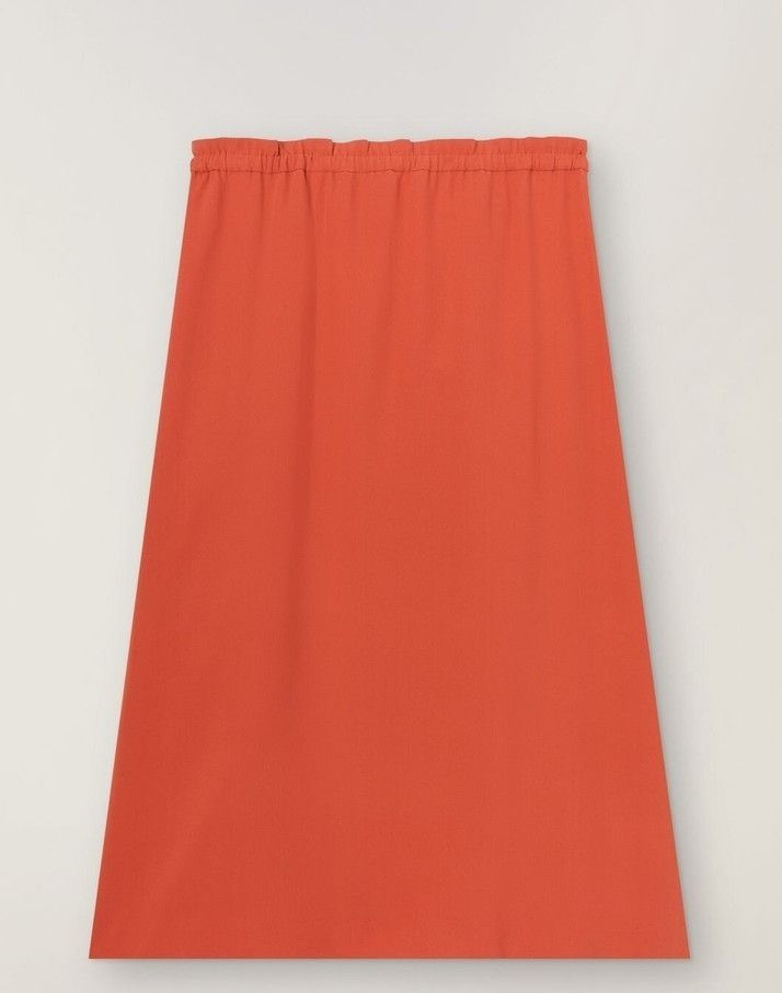 Loro Piana o1srvl11e0824 Lina Silk Midi Skirt in Red Size 26" / US 2 / IT 38 - 2 Thumbnail