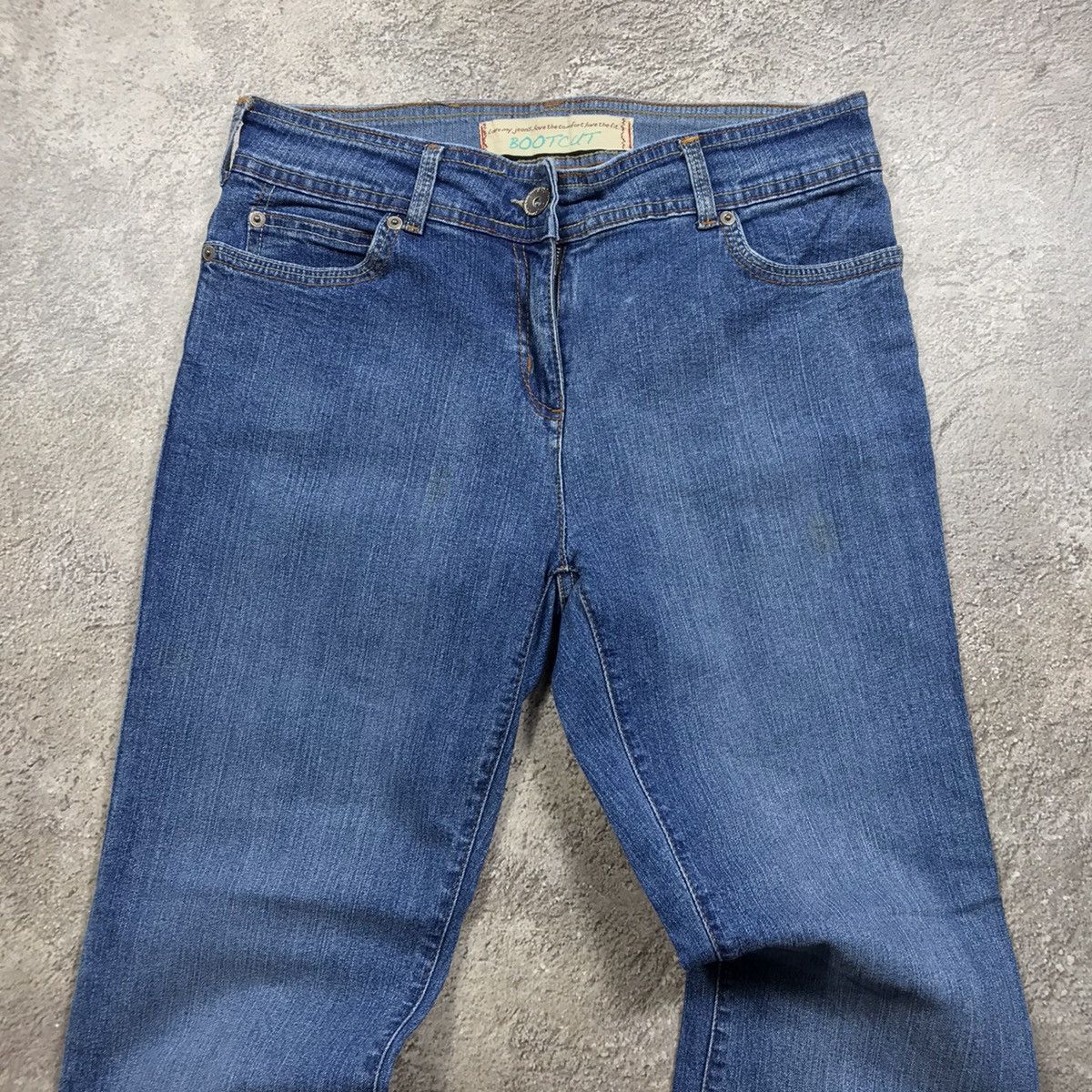Japanese Brand vintage Faded Jeans japan distressed denim spring pants 90s Size 29" - 3 Thumbnail