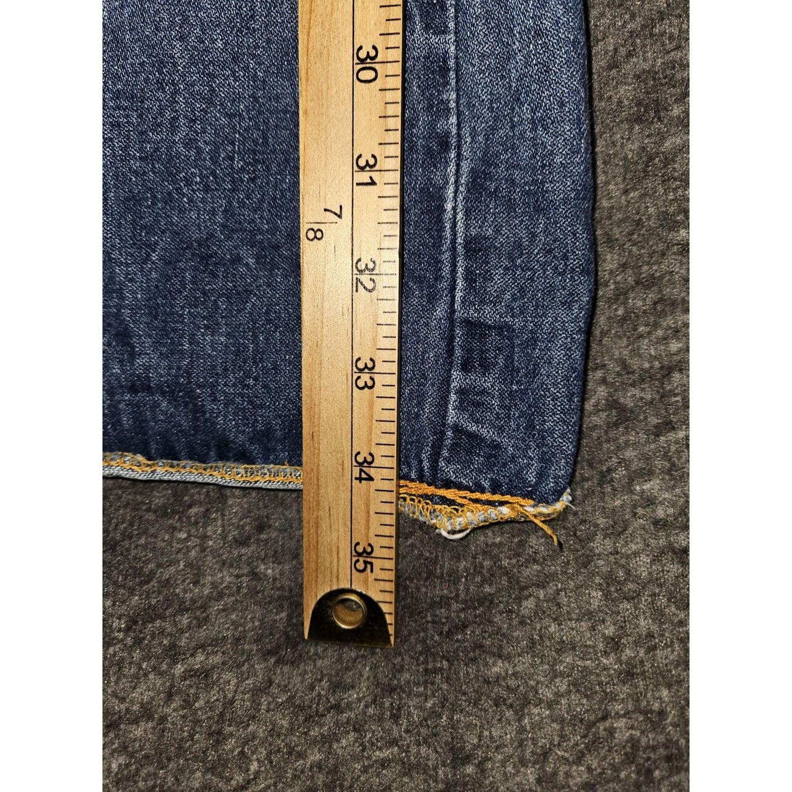 Denime VINTAGE Pentimento Jeans Womens Bootcut Denim 9 Blue High Rise 34 in Inseam Embroidered Distressed Made in USA Size 30" / US 8 / IT 44 - 6 Thumbnail