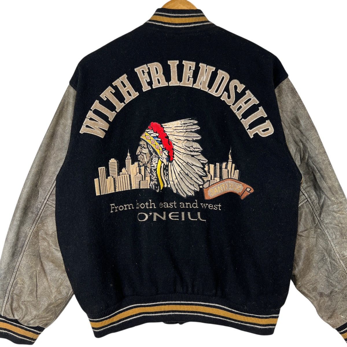 O'Neill Vintage Oneill Embroidery Varsity Stadium Bomber Jacket Size US M / EU 48-50 / 2 - 3 Thumbnail