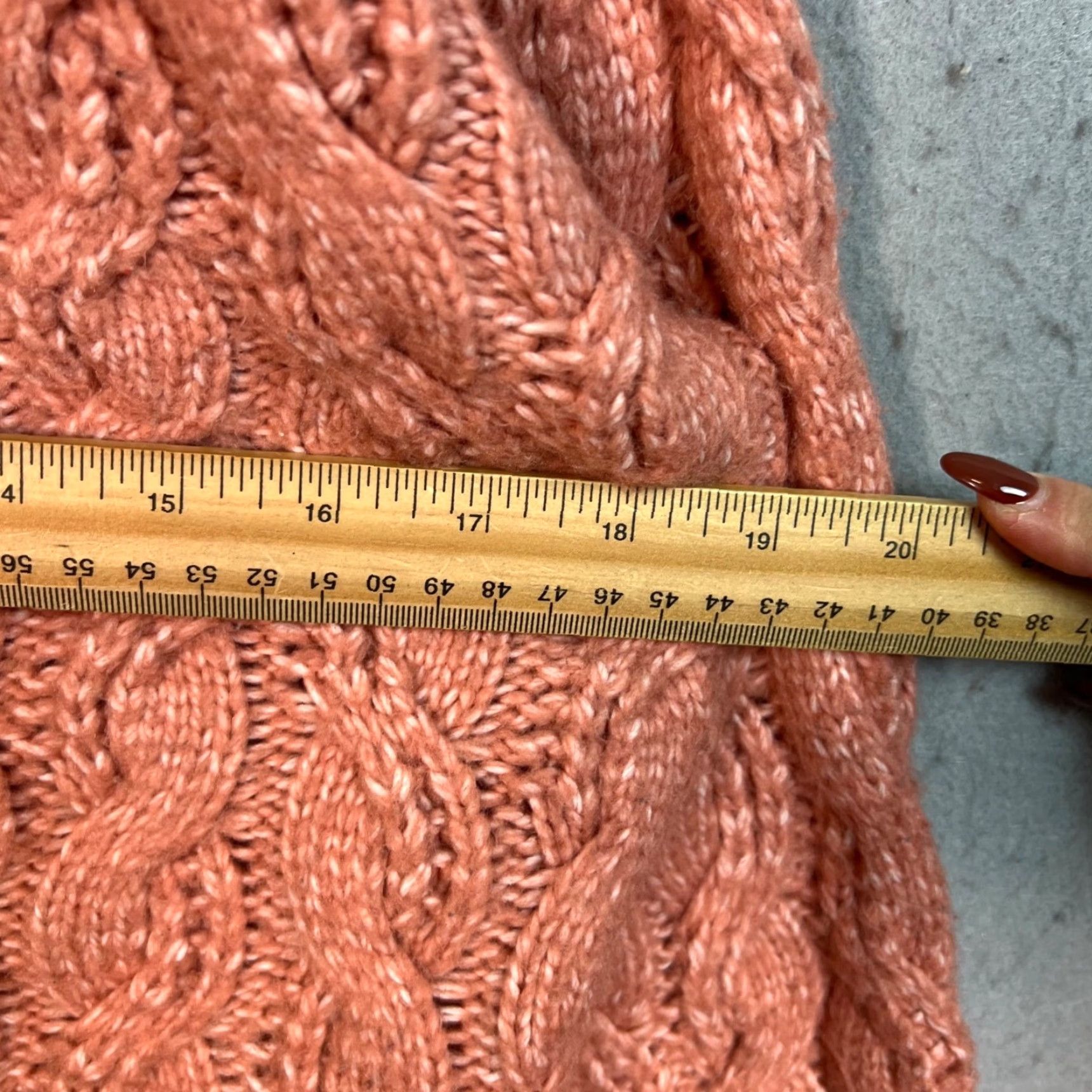 Pinko Sincerely Jules Womens Medium Pink Peach Cable Knit Half-Zip Sweater Pullover Size M / US 6-8 / IT 42-44 - 5 Thumbnail