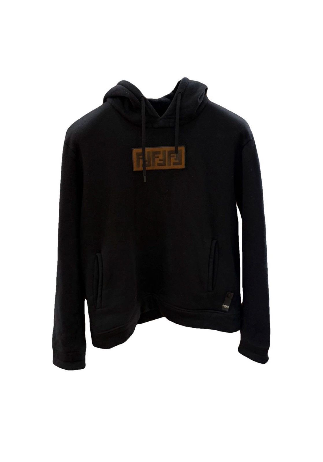 Fendi Fendi Black Hoodie with Brown Logo Size US L / EU 52-54 / 3 - 1 Thumbnail