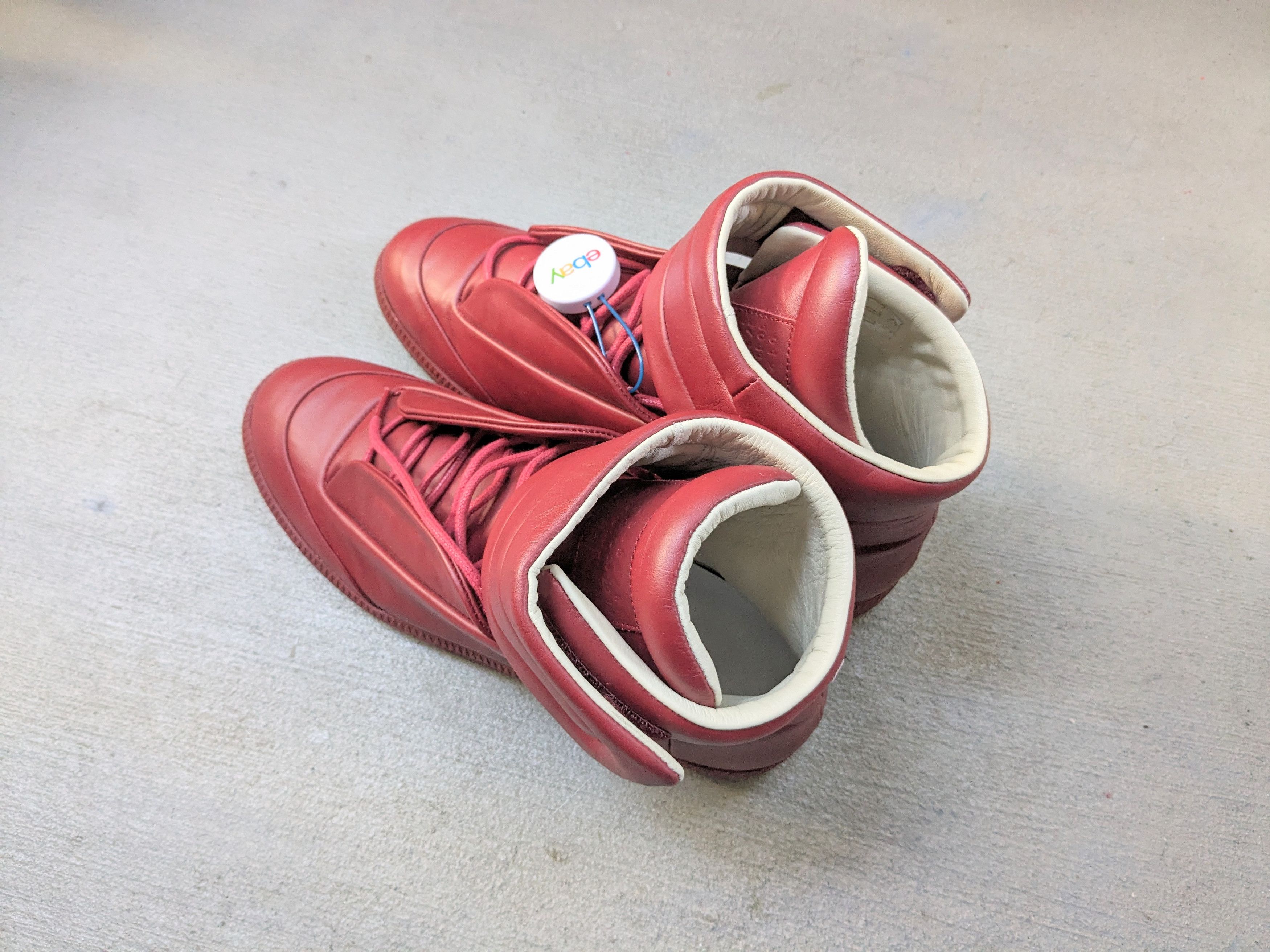 Maison Margiela Maison Margiela Future 9 Red Leather High Tops Size US 9 / EU 42 - 12 Thumbnail