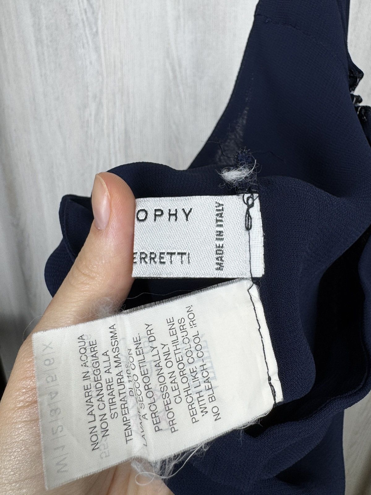 Alberta Ferretti Philosophy by Alberta Ferretti navy blue silk maxi skirt Size 28" / US 6 / IT 42 - 11 Thumbnail