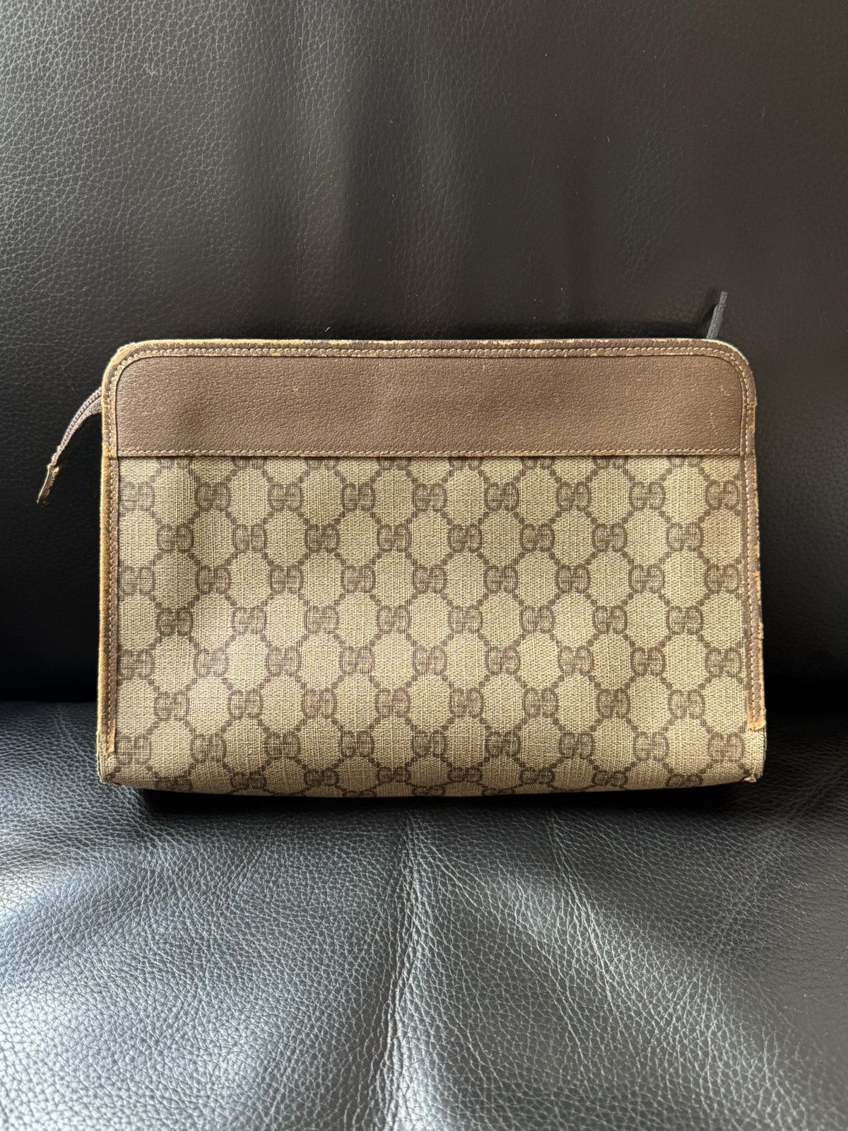 Gucci Vintage Gucci GG Monogram Clutch Bag/Pouch Size ONE SIZE - 2 Thumbnail