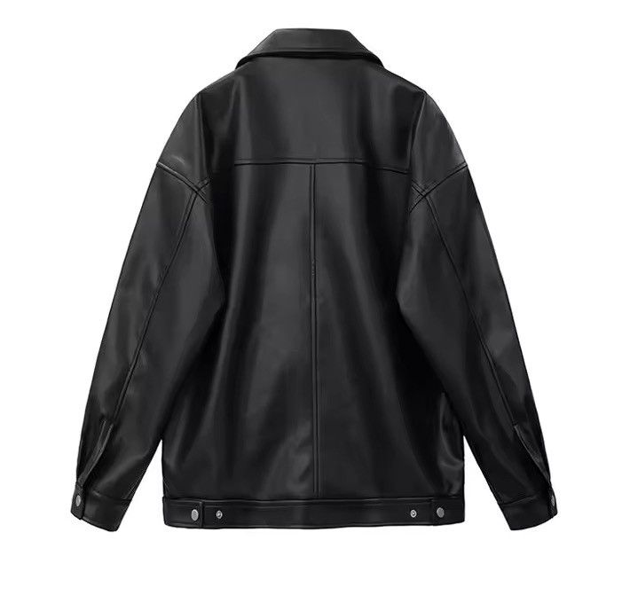 Japanese Brand Artificial leather Hip Hop Gothic Rock Bomber Jacket Coat Size US XXL / EU 58 / 5 - 8 Thumbnail