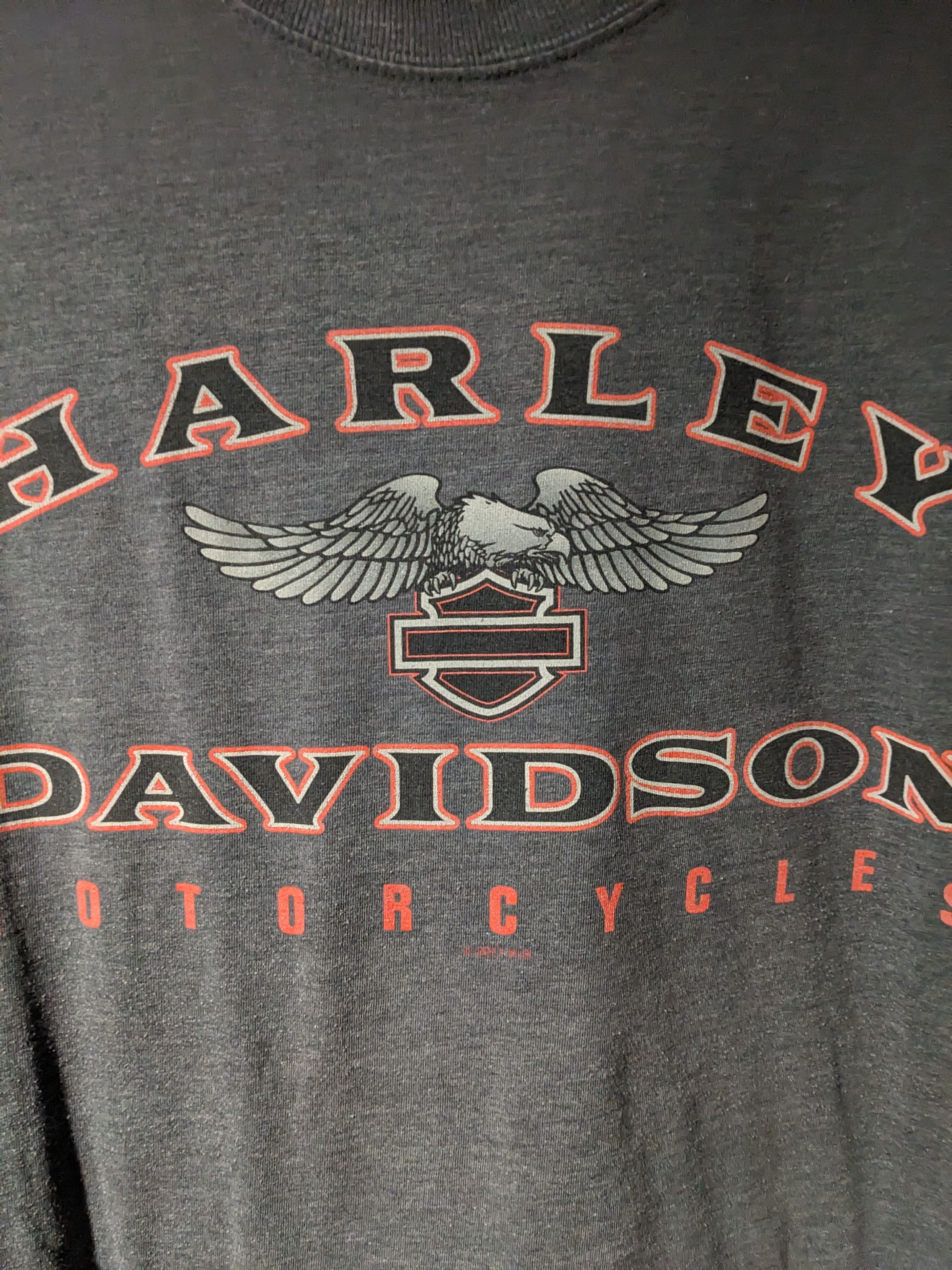 Harley Davidson × Vintage Vintage 2011 Harley Davidson Motorcycle Dragon Smoky T-Shirt Size US XXL / EU 58 / 5 - 2 Thumbnail
