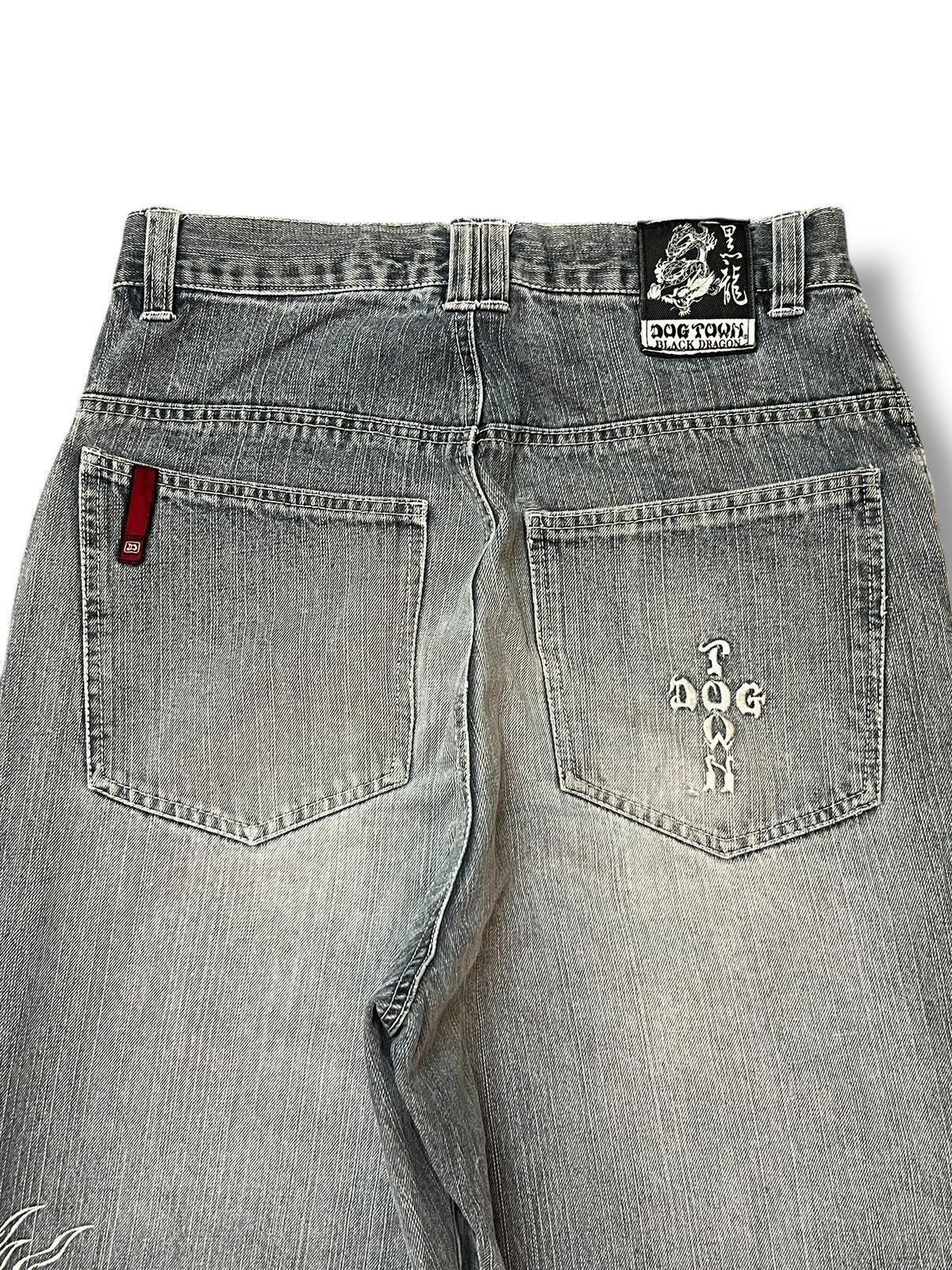 Dogtown Rare Baggy Vintage 90s Dogtown Black Dragon - Embroidered Size US 31 - 5 Thumbnail