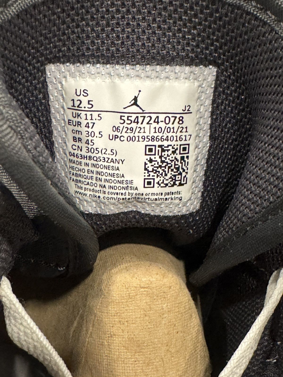Nike Jordan 1 Mid Light Smoke Grey Size US 13 / EU 46 - 5 Thumbnail