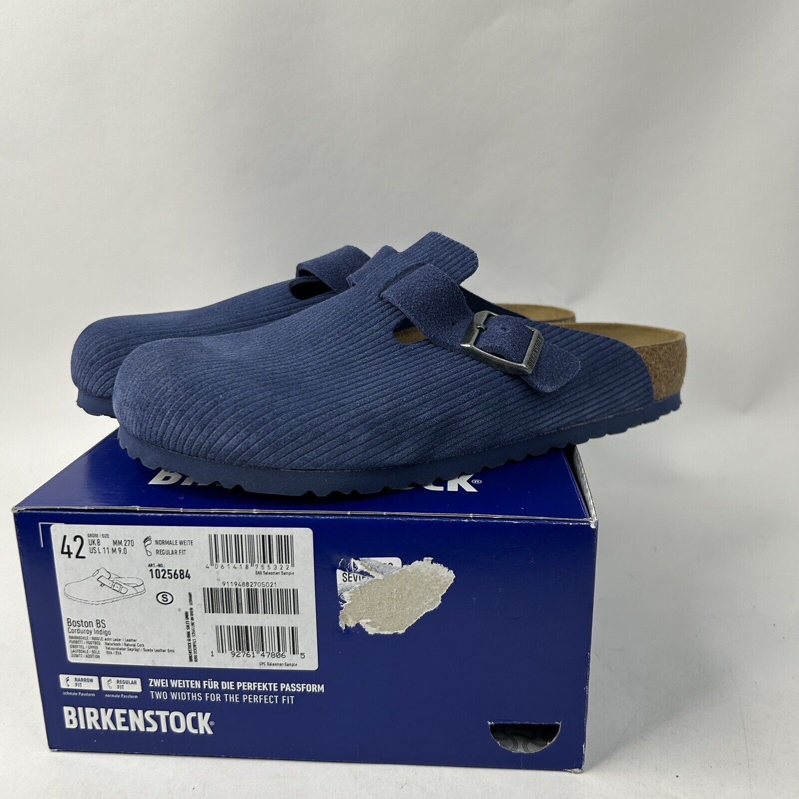 Birkenstock Birkenstock Boston “Corduroy Indigo” 2024 Size US 9 / EU 42 - 3 Thumbnail