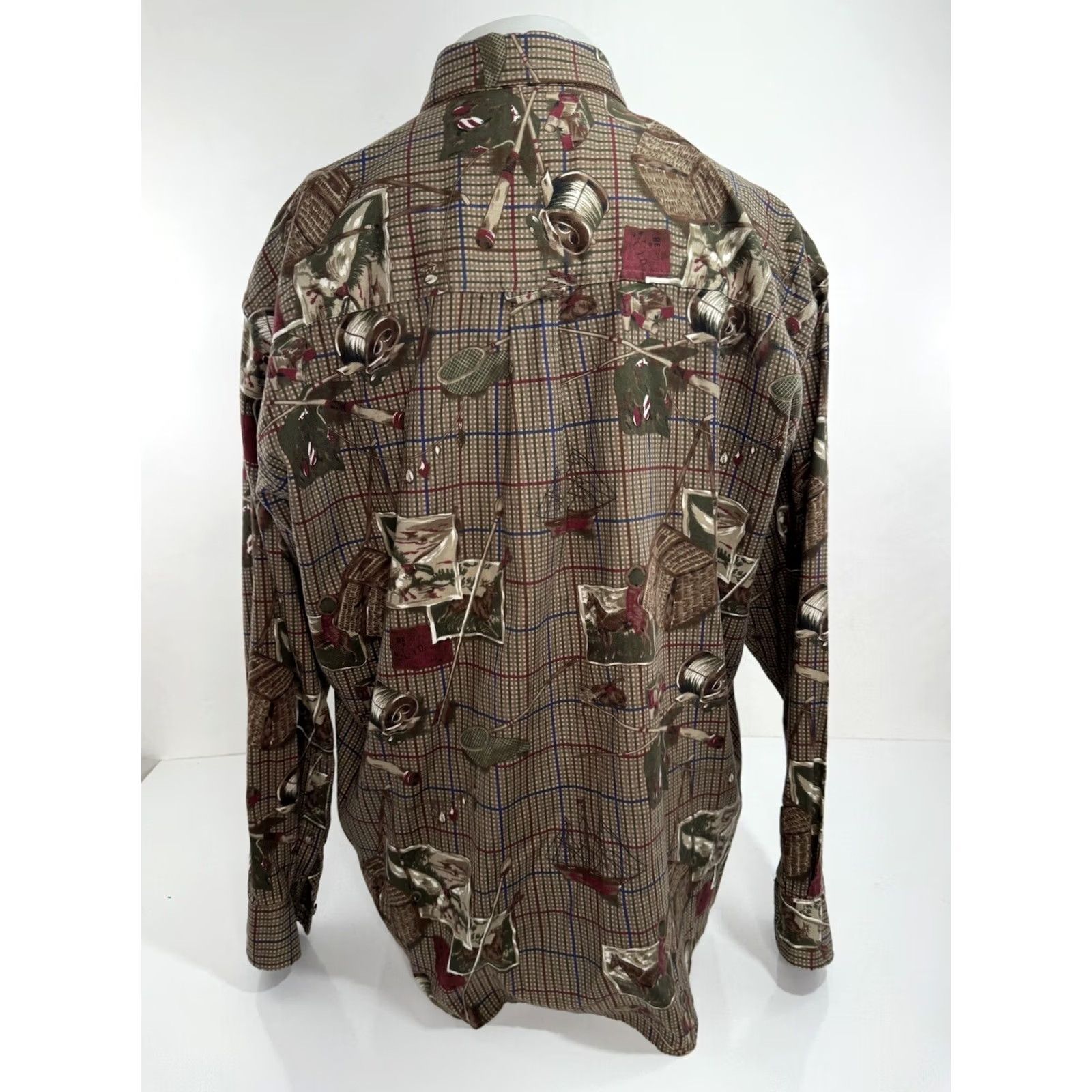 Gant GANT Shirt Mens XL Twill Chelsea Duck Hunting Fly Fishing Multicolor Size US XL / EU 56 / 4 - 4 Thumbnail