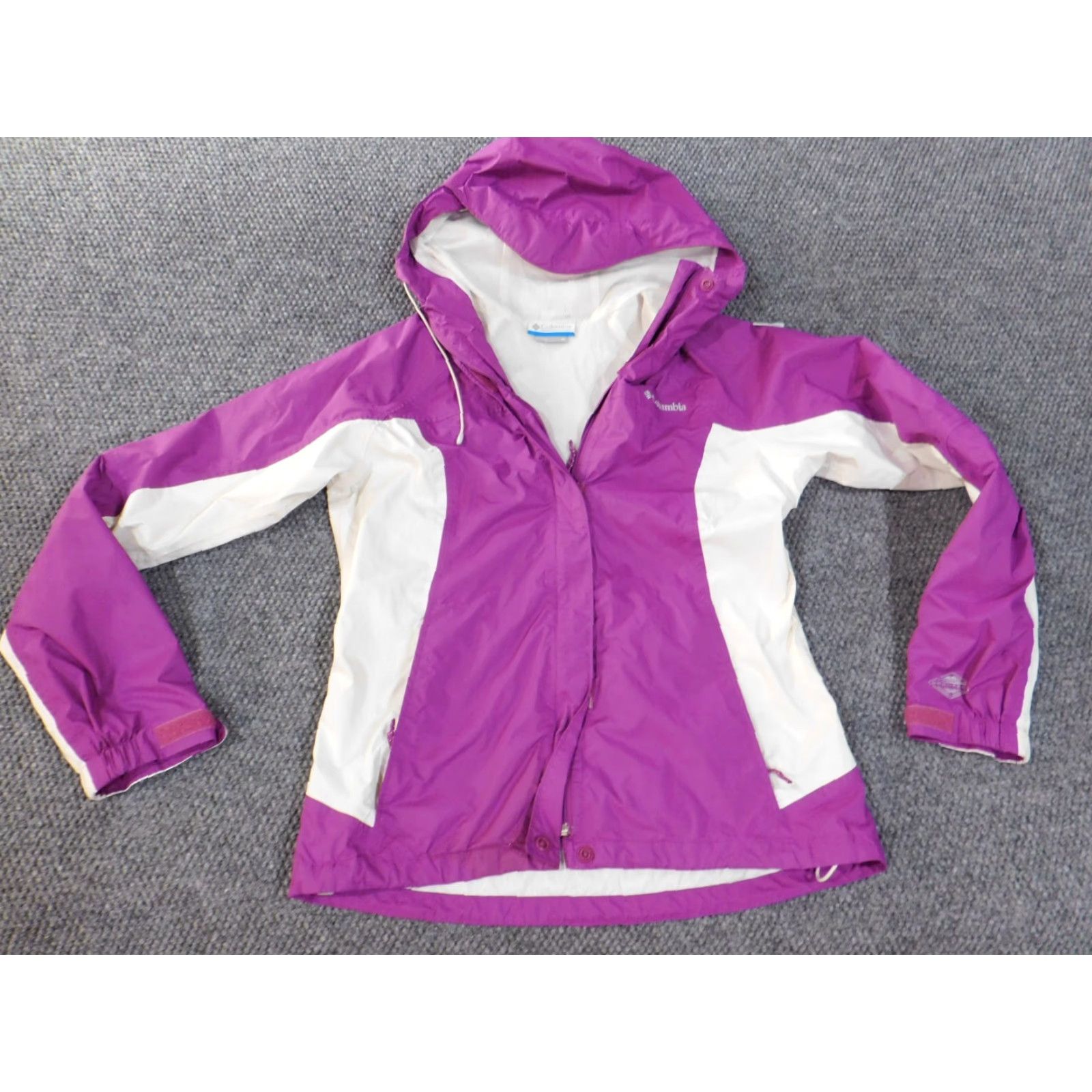 Vintage Columbia Windbreaker Jacket Womens Medium Purple Zip Outdoor Omni-TeC Lined Fall Spring Size M / US 6-8 / IT 42-44 - 4 Thumbnail