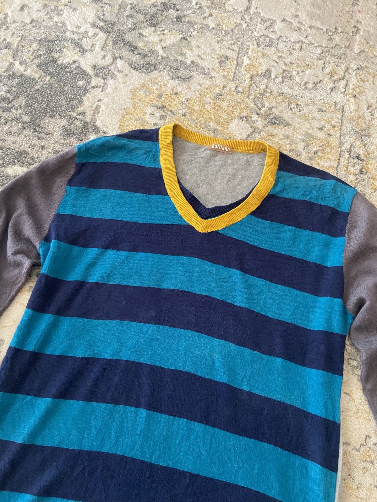 John Galliano STRIPED PULL SWEATER Size US M / EU 48-50 / 2 - 6 Thumbnail