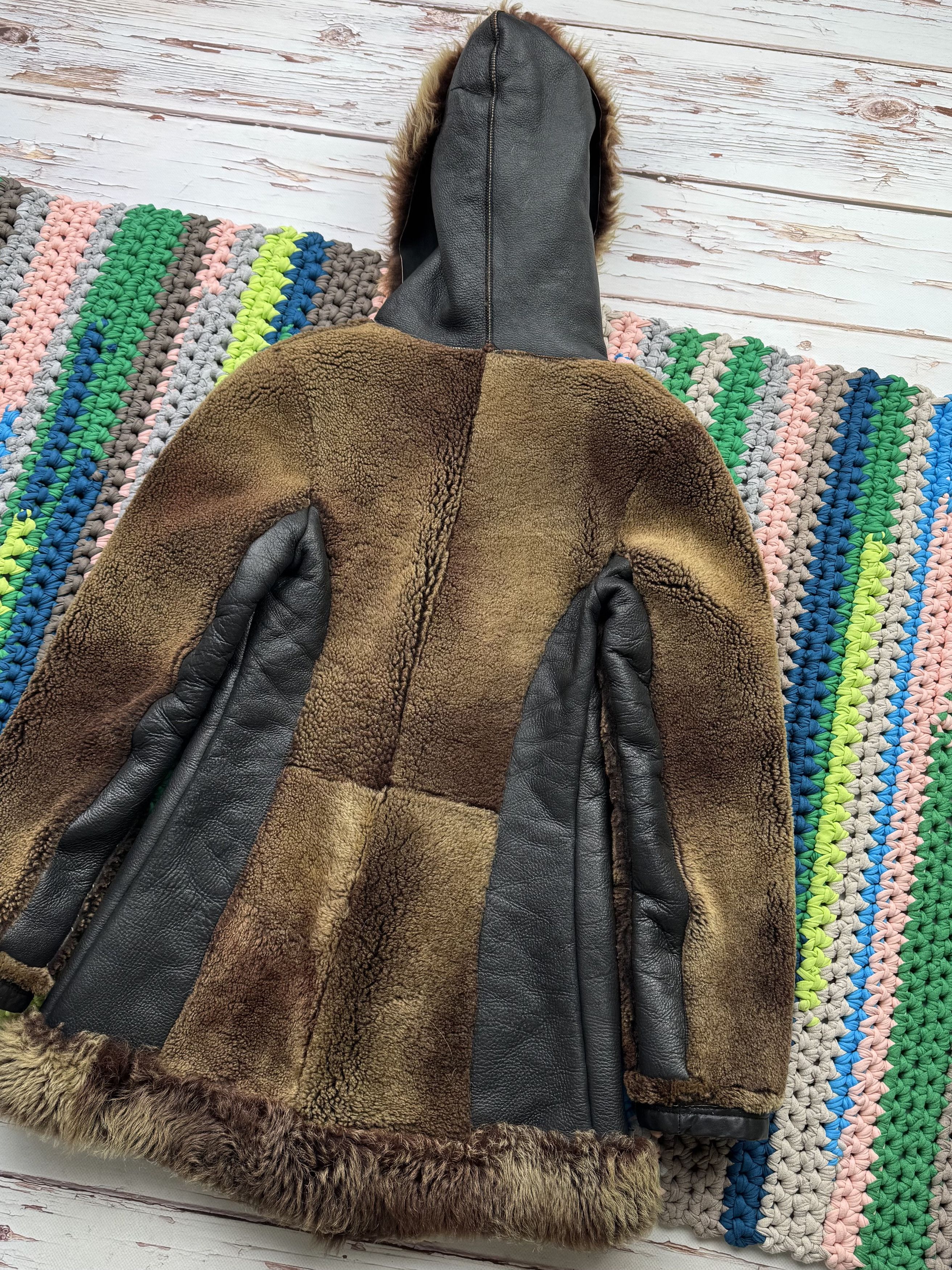 Japanese Brand Vintage Real Sheepskin Hooded Coat (ET1) Size S / US 4 / IT 40 - 10 Thumbnail