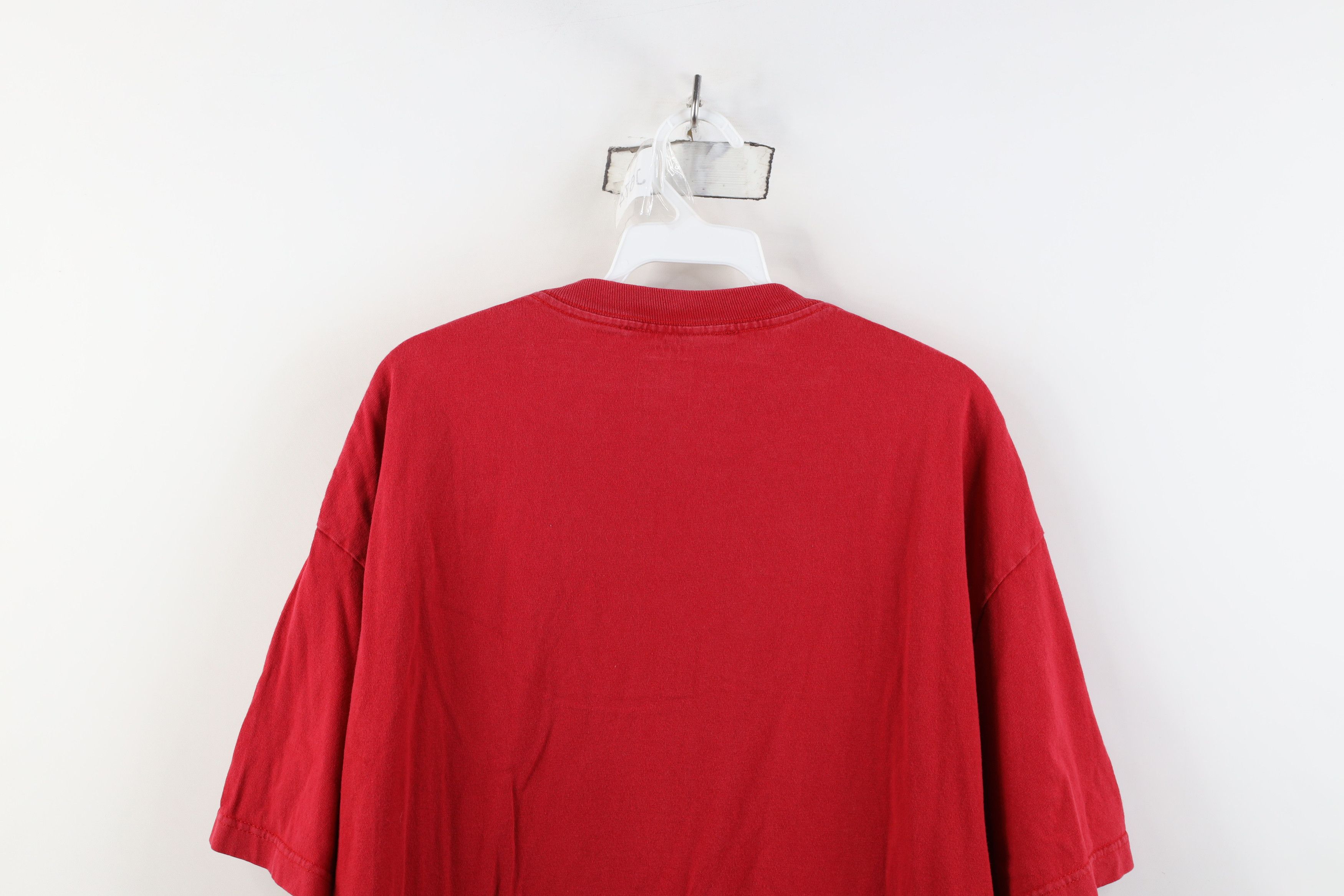 Nike Vintage Y2K Nike Scott Big Swoosh Spell Out T-Shirt Red Size US XL / EU 56 / 4 - 12 Thumbnail
