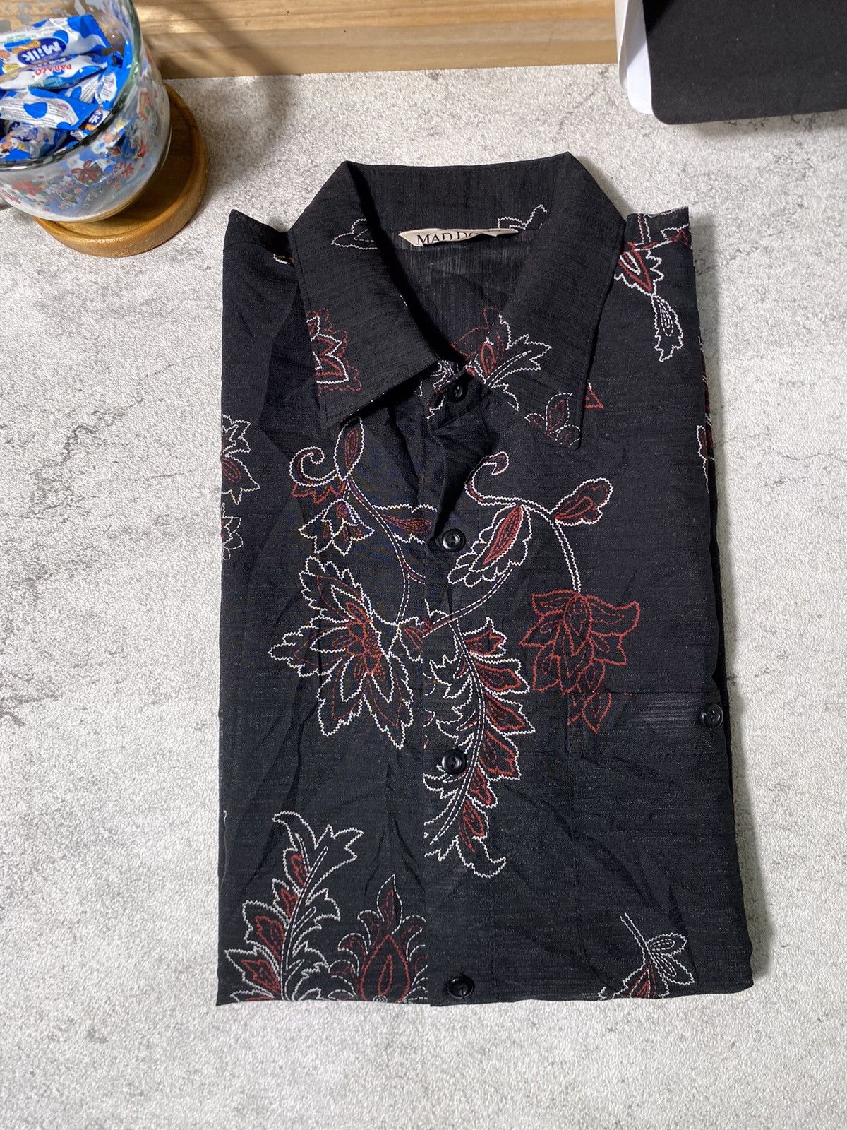 Designer Vtg MAD DOGS Flowers Size US L / EU 52-54 / 3 - 18 Thumbnail