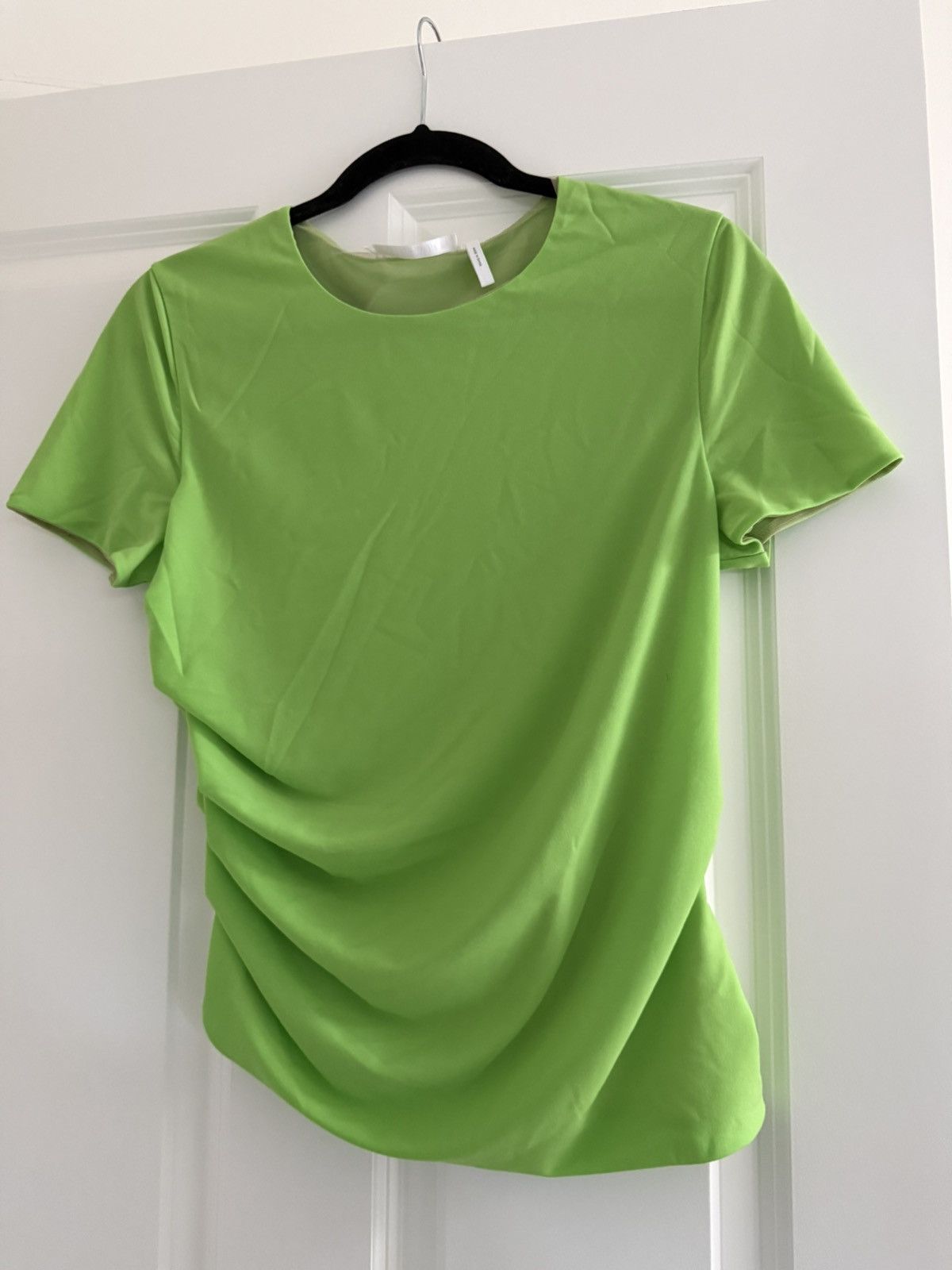 Helmut Lang Helmet Lang Crepe Hosiery Reversible Short Sleeve Size XL / US 12-14 / IT 48-50 - 1 Thumbnail