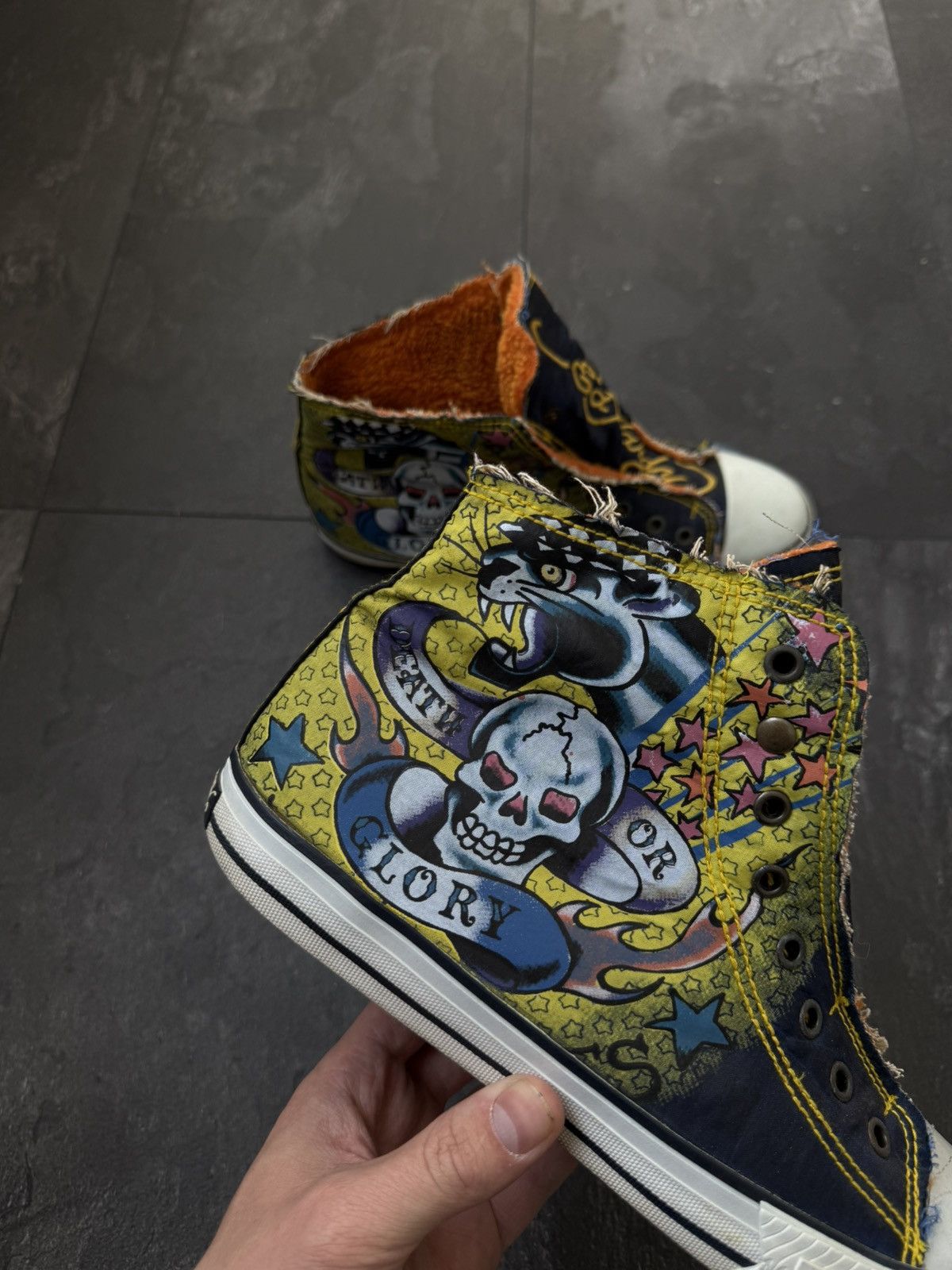 Ed Hardy × Japanese Brand × Vintage Mens Vintage Ed Hardy sneakers shoes skull dragon y2k rare Size US 8 / IT 38 - 3 Thumbnail