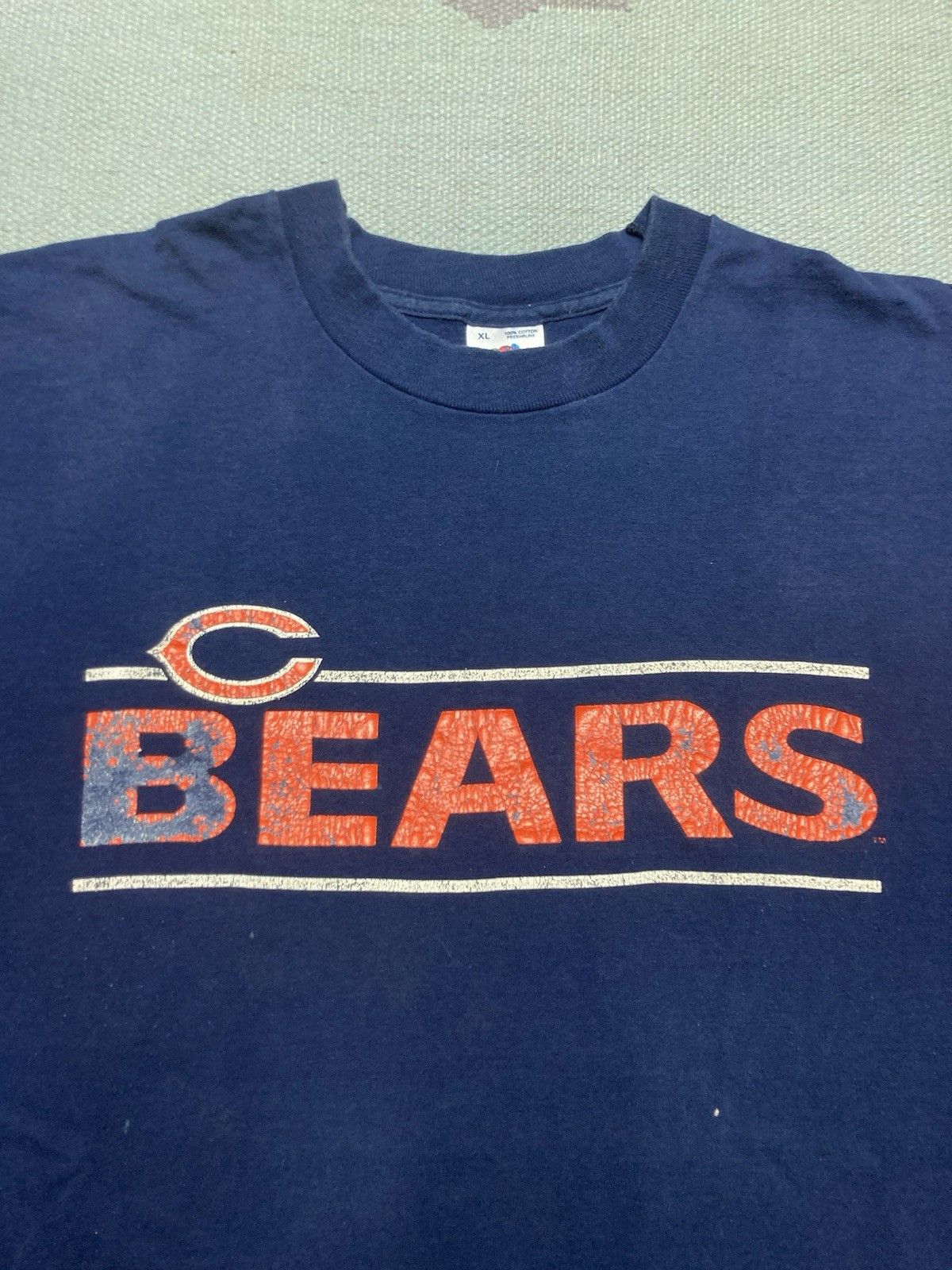 Vintage 90s graphic t shirt Chicago bears football single stitch XL Size US XL / EU 56 / 4 - 4 Thumbnail