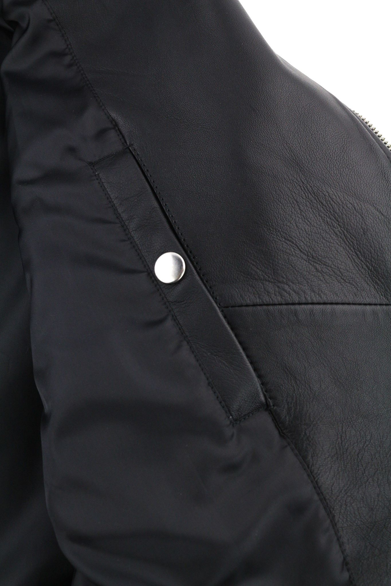 Diesel R-PUSMIR M Black Sheep Leather Zip Lined Jacket 81720 Size US M / EU 48-50 / 2 - 7 Thumbnail
