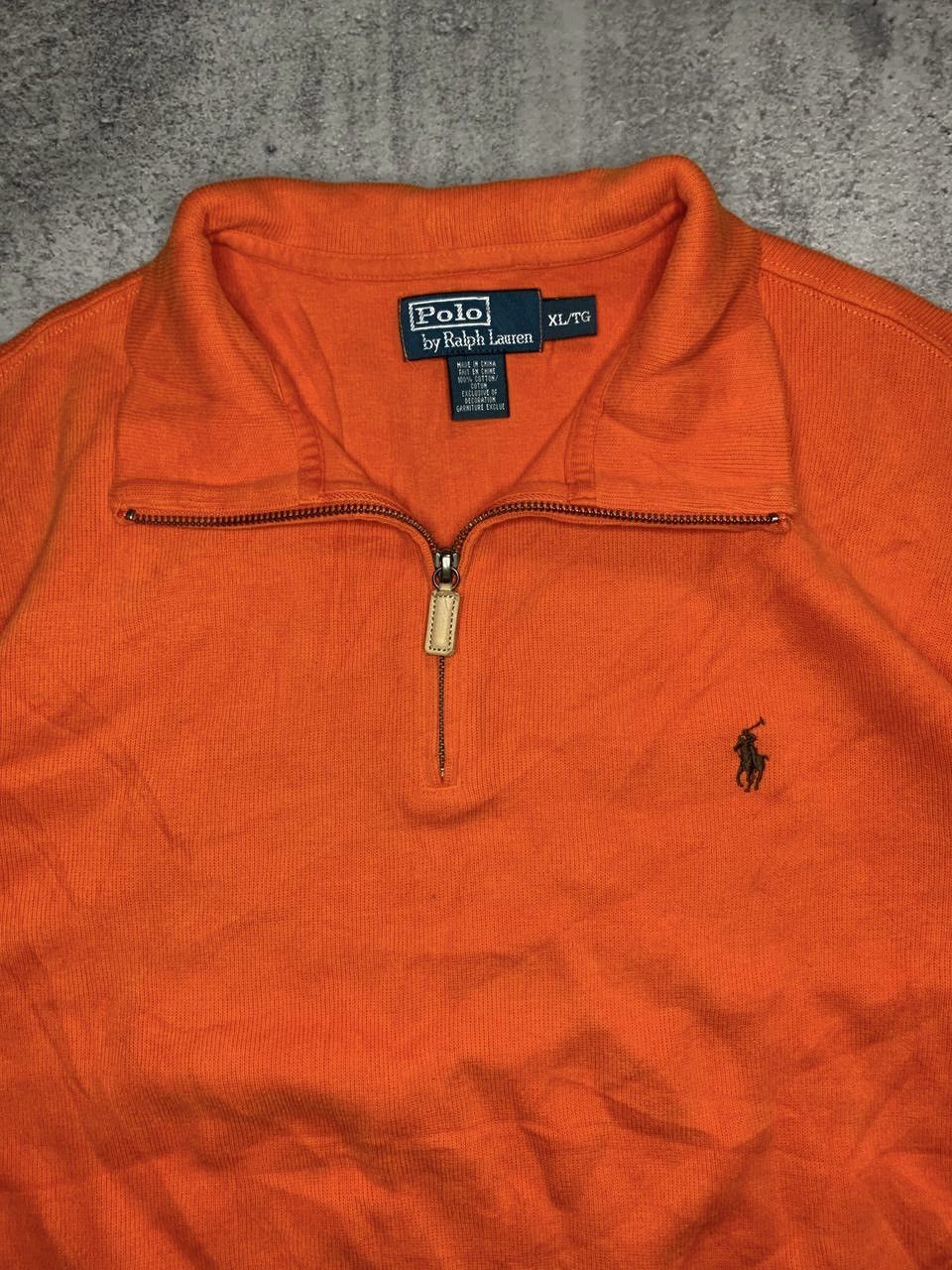 Polo Ralph Lauren Polo Ralph Lauren Orange 1/3 Zip Sweater Size US XL / EU 56 / 4 - 3 Thumbnail