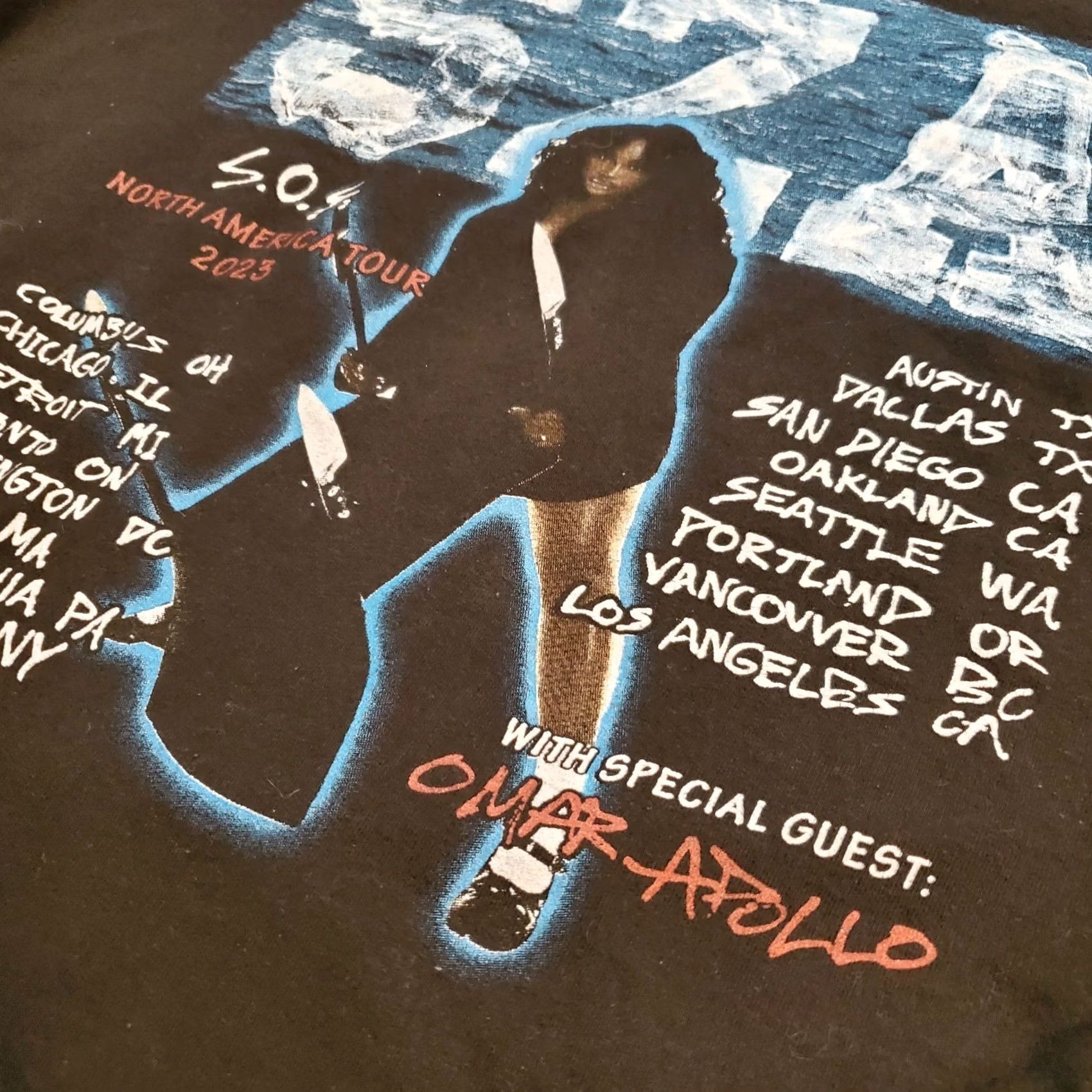 Fruit Of The Loom Fruit of the Loom Sza SOS Good Days Concert Tour 2023 Double Sided Graphic Hoodie L Black Mens Size US L / EU 52-54 / 3 - 6 Thumbnail