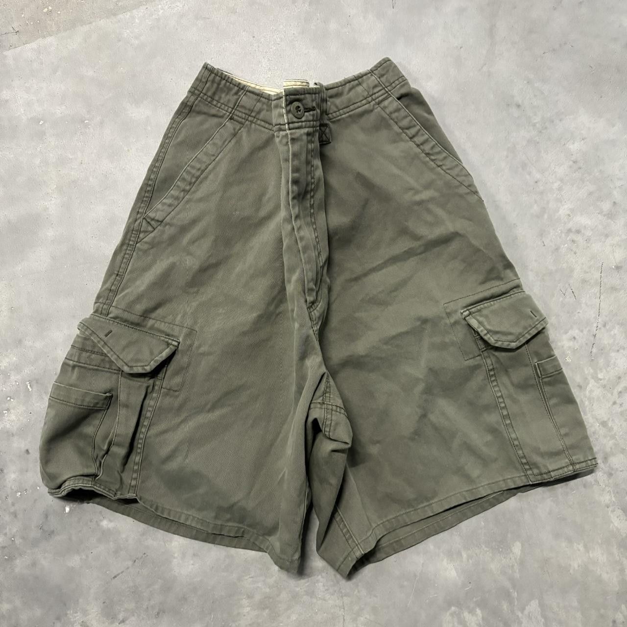 Vintage Y2K Earth Tone Green Plaid Overall Shorts orders