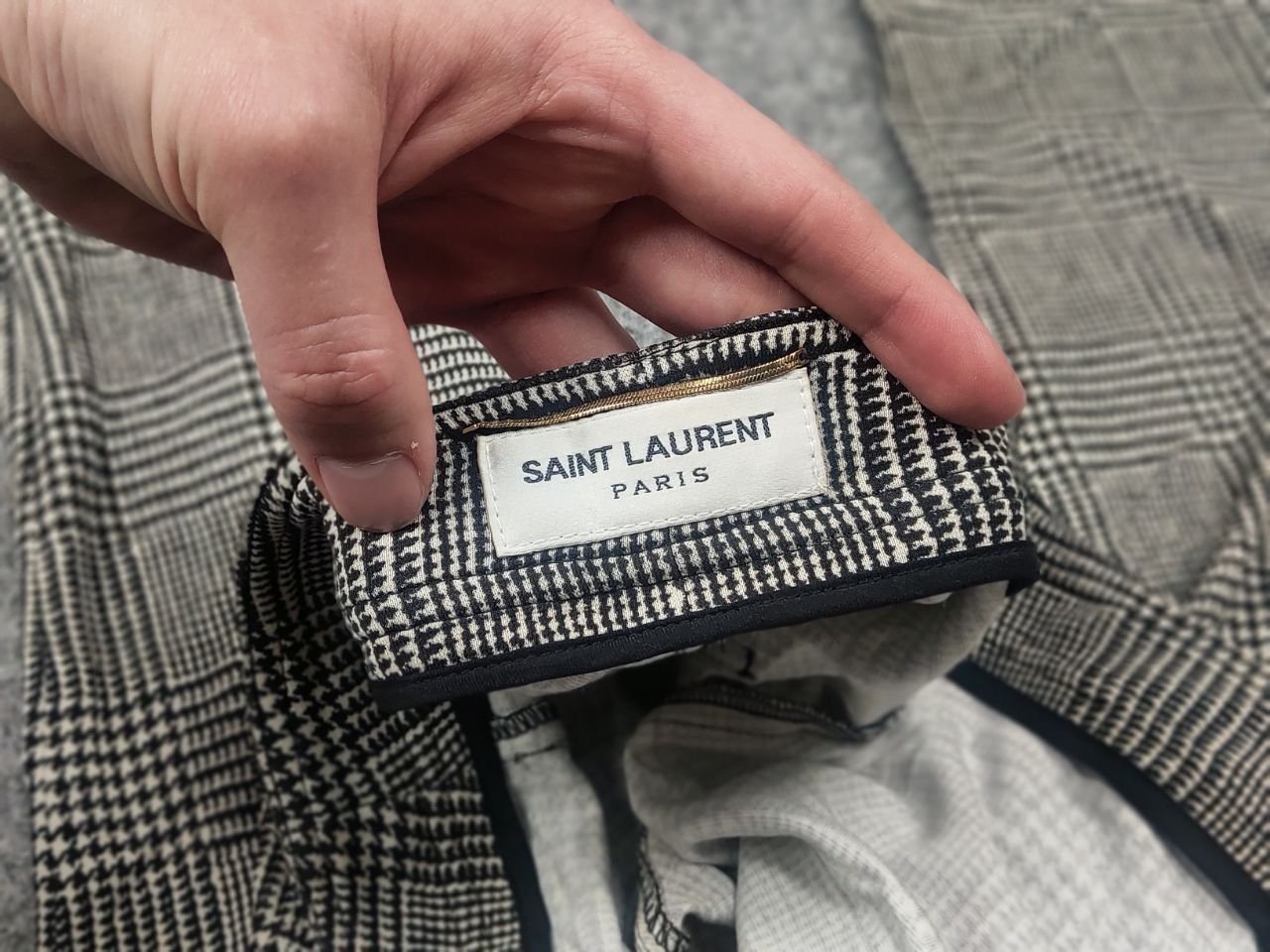 Yves Saint Laurent Saint Laurent check Skinny Jersey Leggings Trousers pants Size 30" / US 8 / IT 44 - 20 Thumbnail