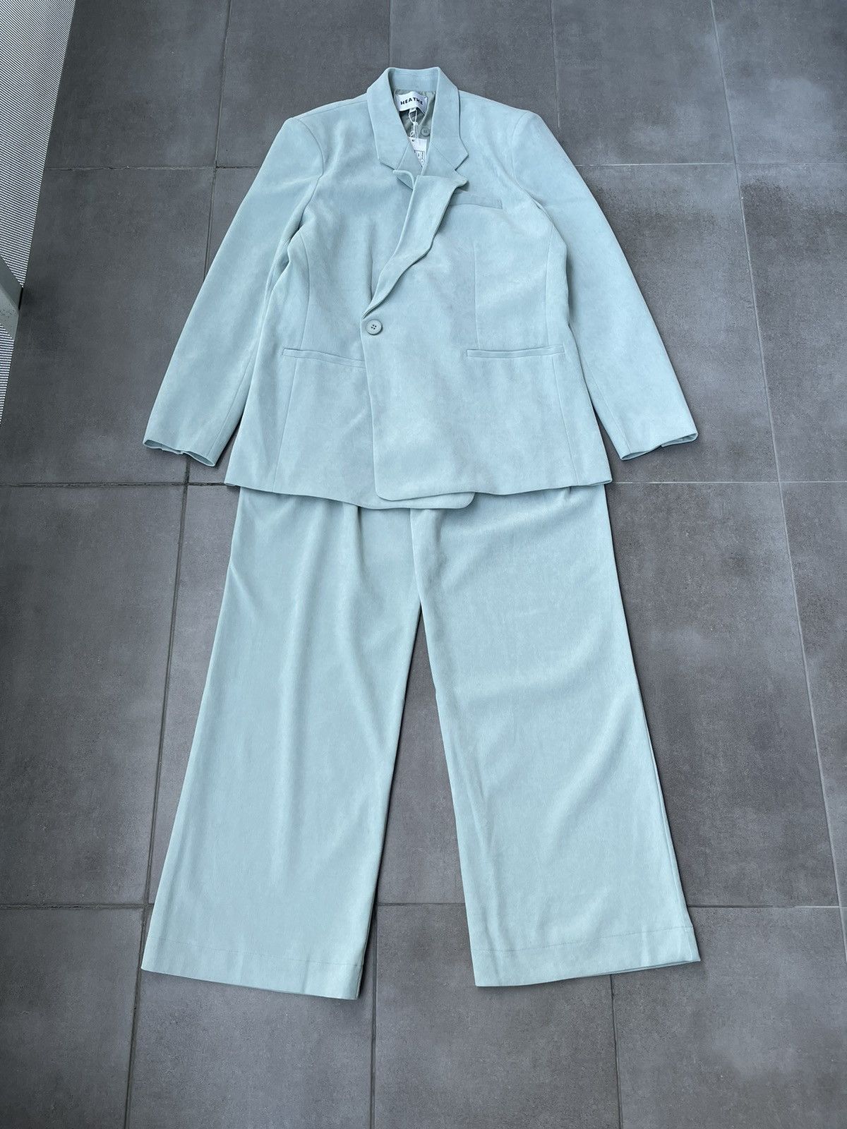 Other !DS! SS23 Heathe Pistachio Green Suit Size 40R - 17 Thumbnail