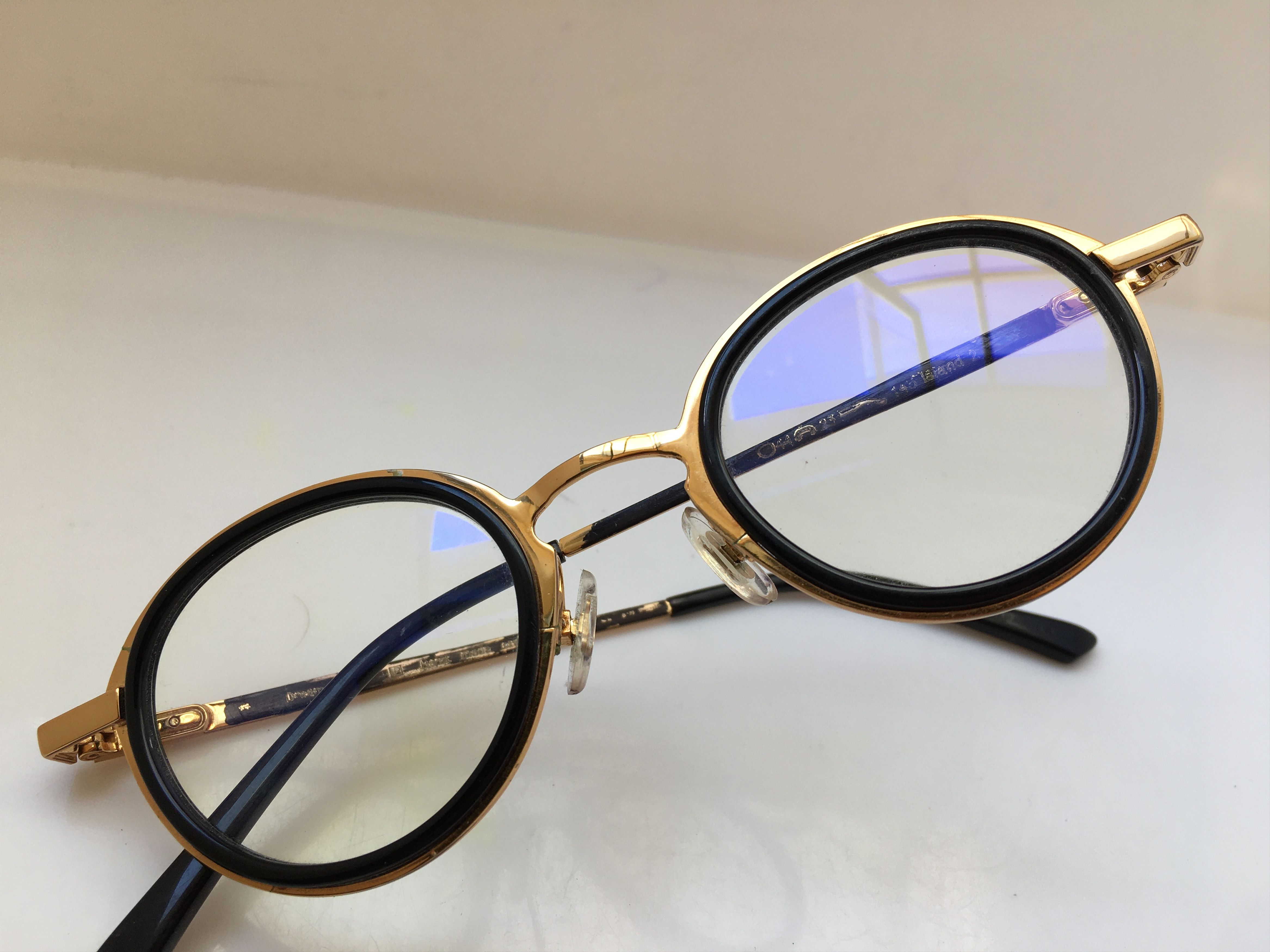 Other Handmade Gold Round Keyhole Bridge Eyeglasses Frame Size ONE SIZE - 6 Thumbnail