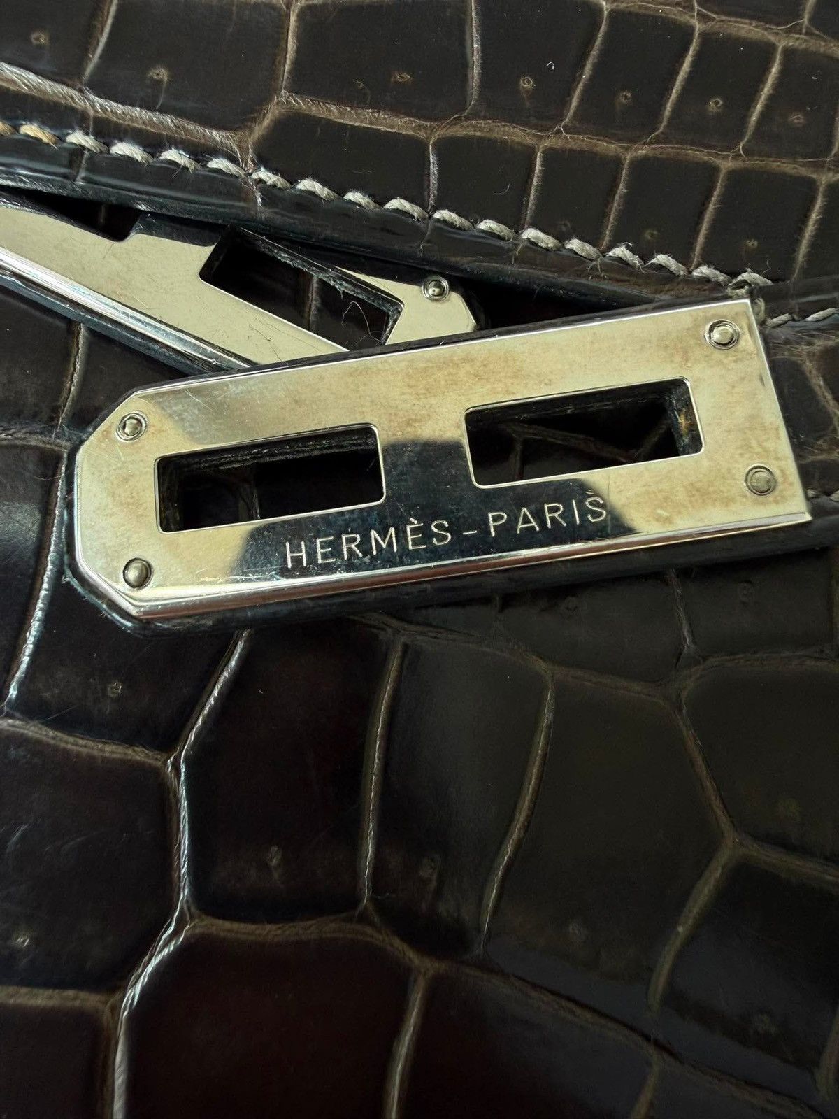Hermes Hermes Kelly 2013 Depeches Exotic Crocodile Briefcase Bag Size ONE SIZE - 12 Thumbnail
