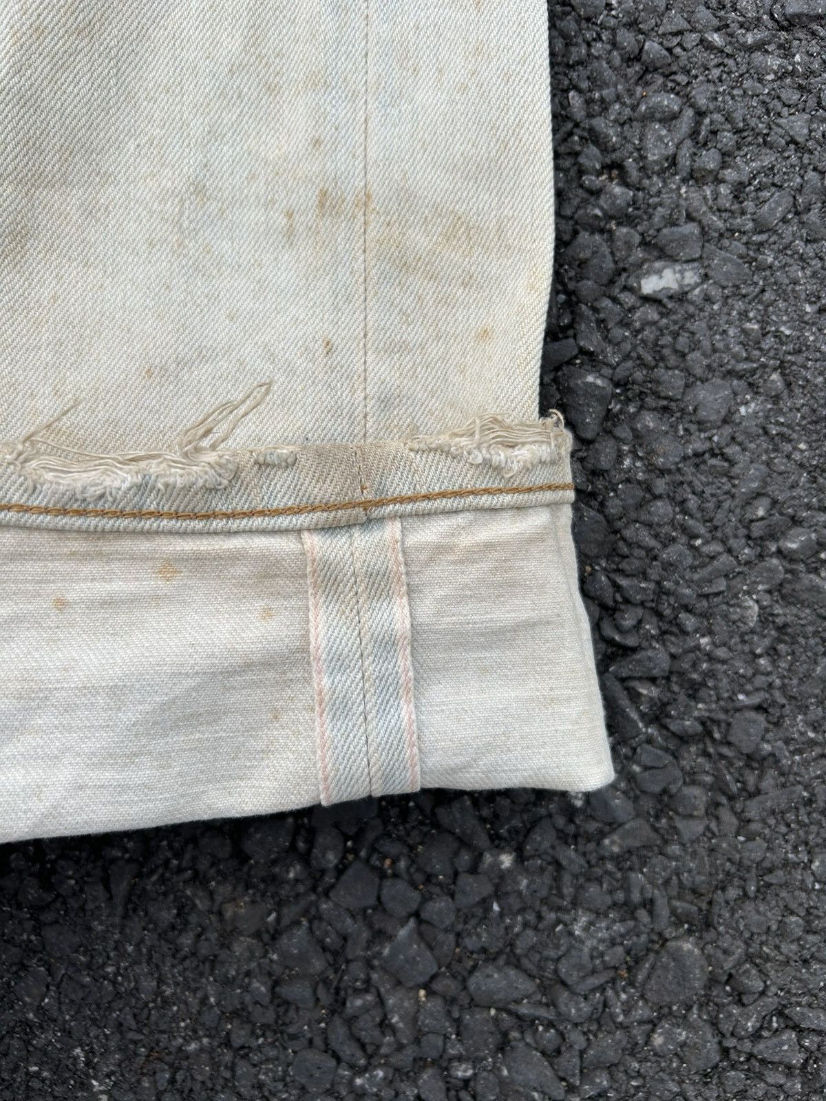 Kapital Thrashed Vintage Edwin 505z Selvedge Dirty Denim Jeans Size US 31 - 4 Thumbnail