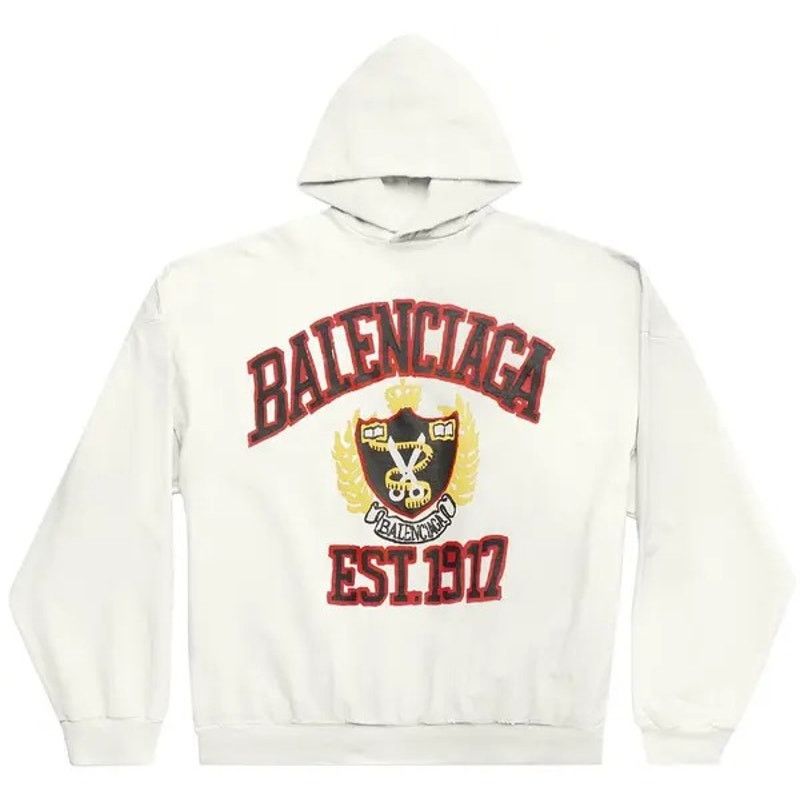 Balenciaga o1alis Dup / Unisex Hoodie in Dirty White Size US XL / EU 56 / 4 - 1 Thumbnail
