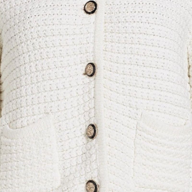 ba&sh Ba&sh White Cardigan | Size S Size S / US 4 / IT 40 - 4 Thumbnail