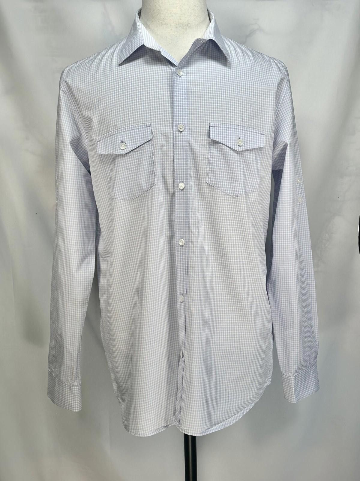 Calvin Klein Calvin Klein Checked Pockets Long Sleeve Button Down Blue M Size US M / EU 48-50 / 2 - 1 Thumbnail