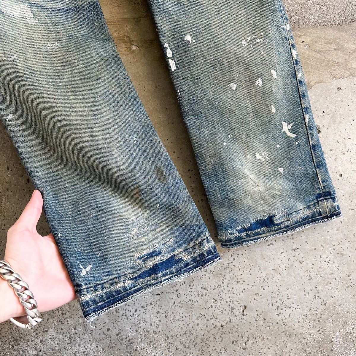 Helmut Lang THRASHED 1998 Painter Denim Size US 31 - 10 Thumbnail