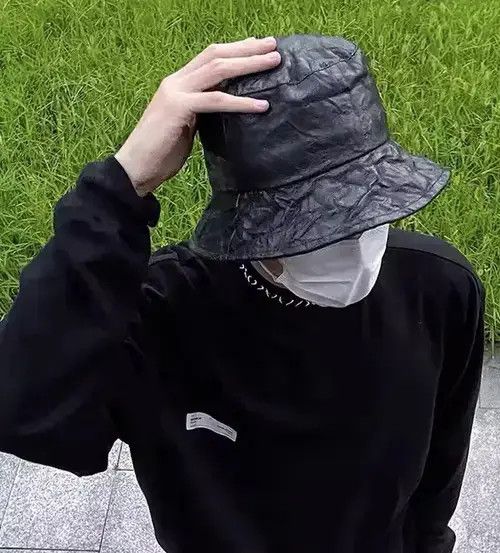 Other Retro punk crinkle pu leather bucket hat Size ONE SIZE - 3 Thumbnail