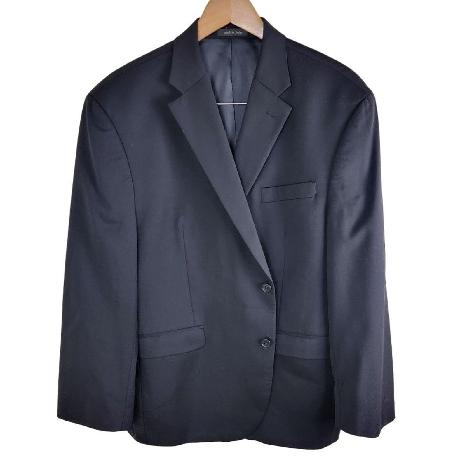 Lauren Ralph Lauren Lauren Ralph Lauren Wool Suit Blazer Mens 44s Black Size 44S - 5 Thumbnail