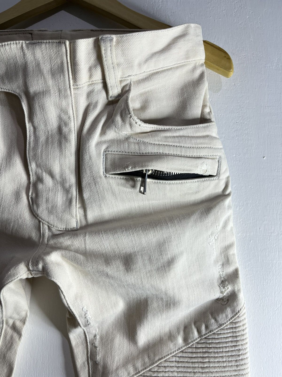 Balmain SS12 Christophe decarnin distressed biker jeans Size US 27 - 6 Thumbnail