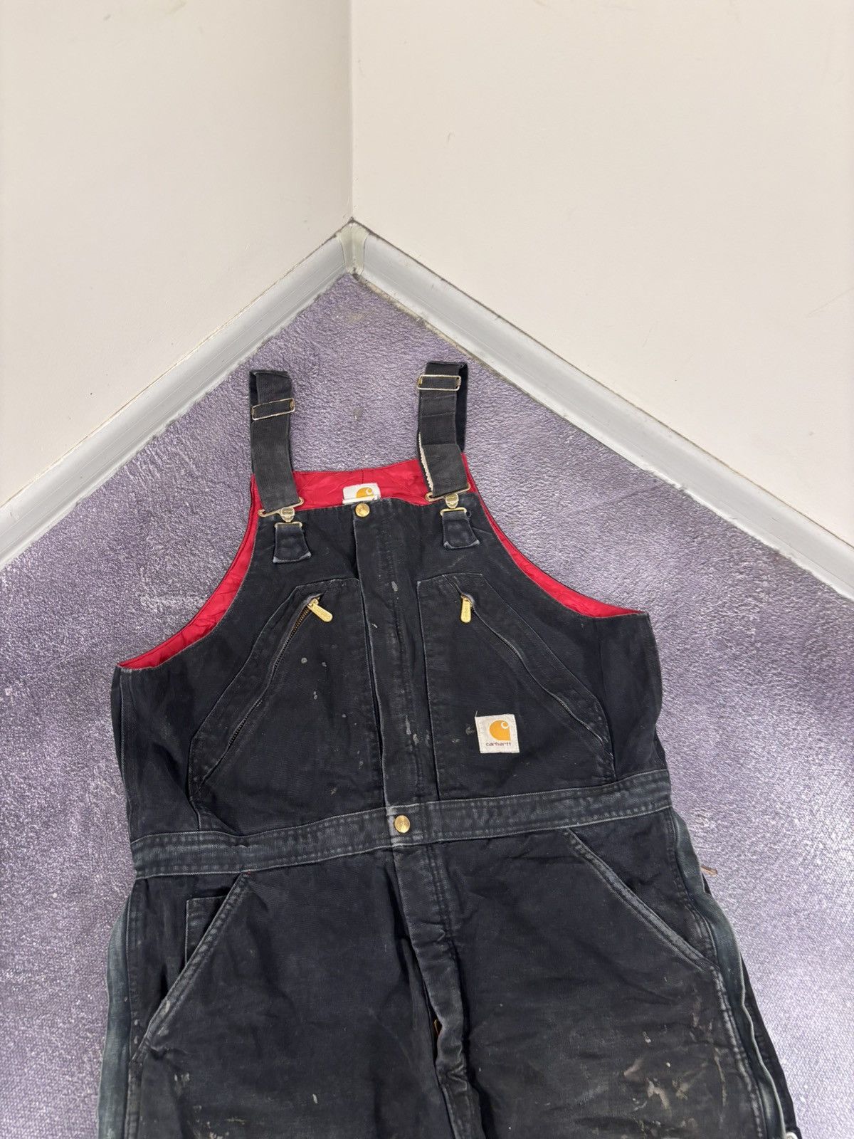 Carhartt Vintage Carhartt R38 BLK Bib Overalls Double Knee Insulated Size US 40 / EU 56 - 8 Thumbnail