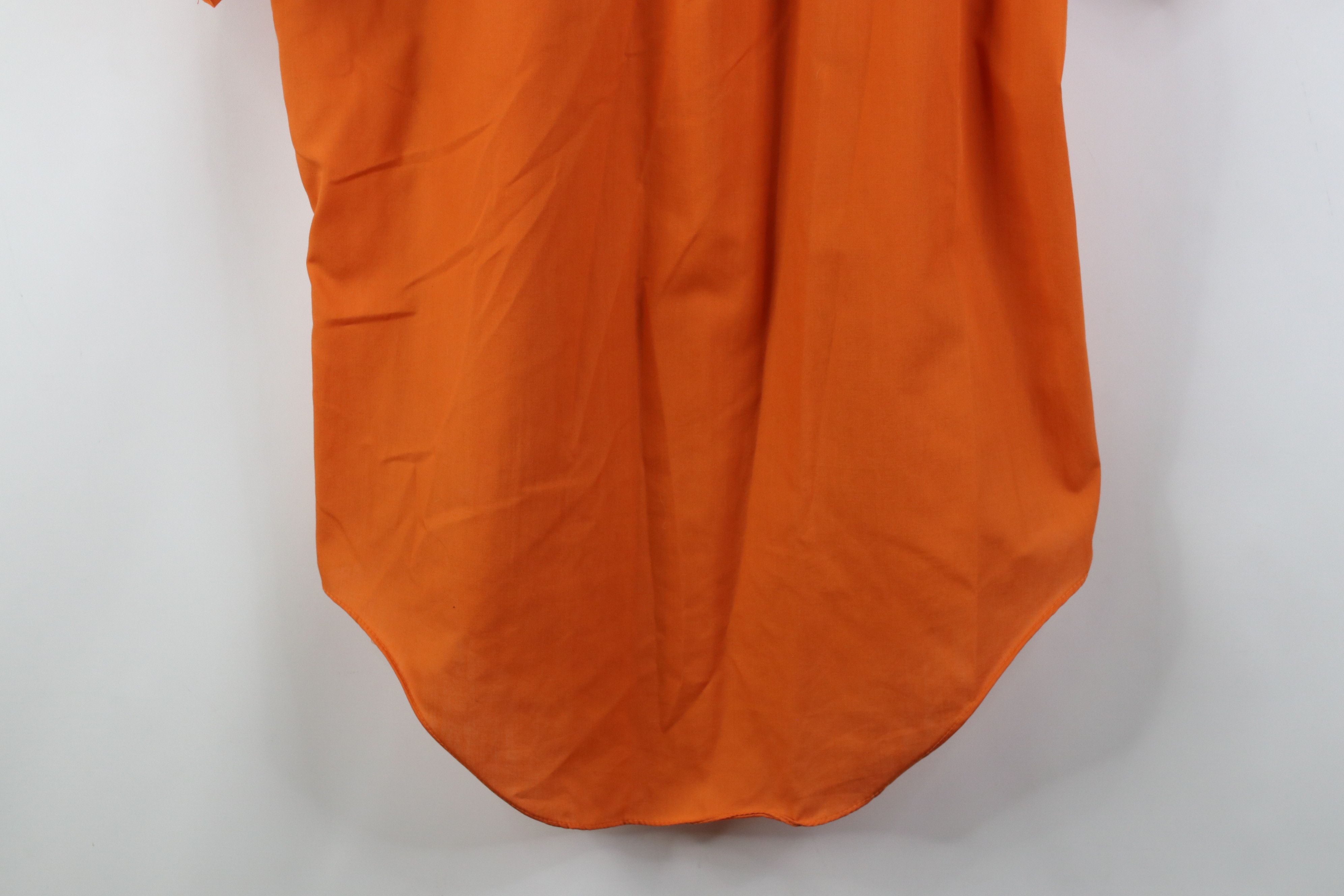 Vintage Vintage 70s Streetwear Short Sleeve Button Shirt Orange Size US M / EU 48-50 / 2 - 13 Thumbnail