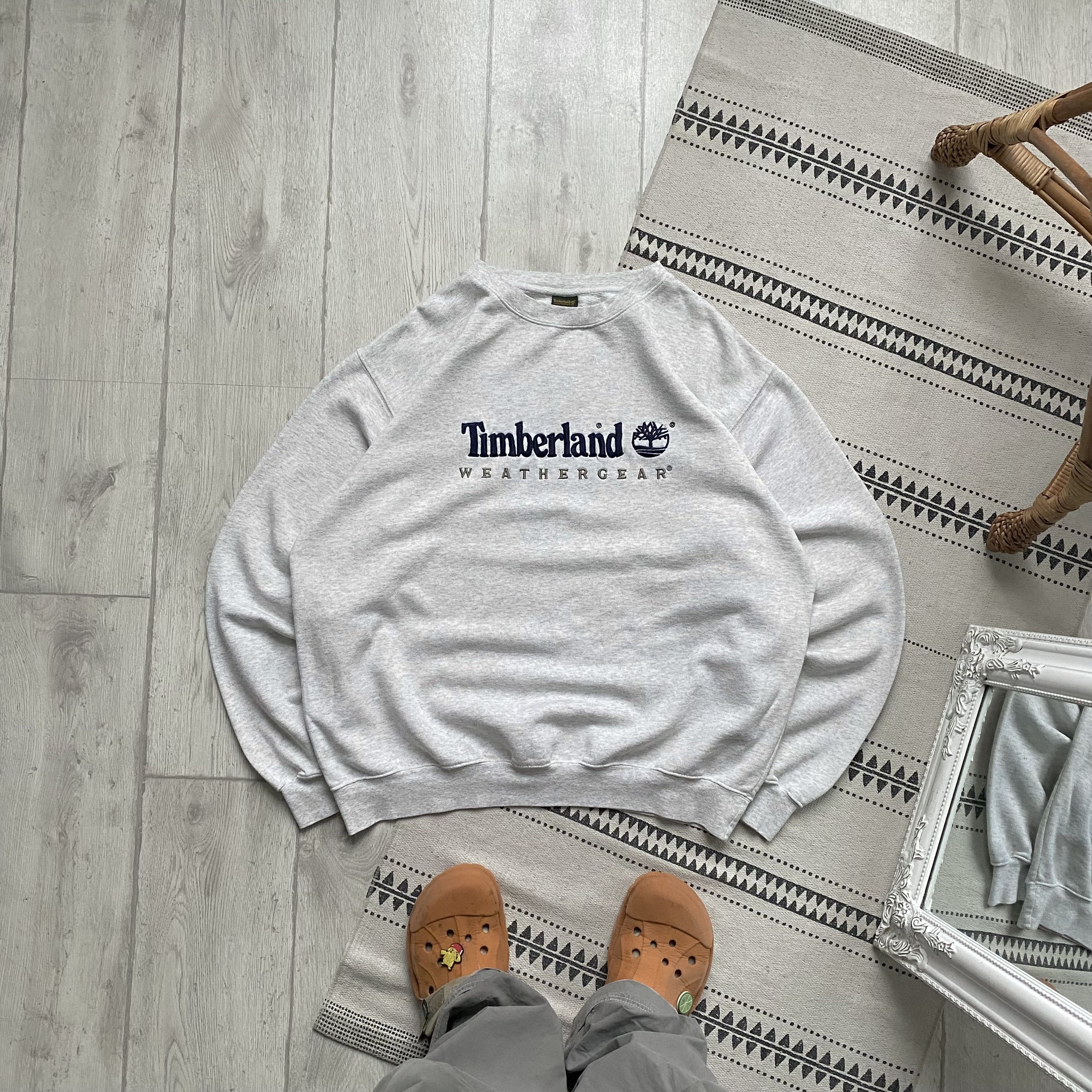 Timberland 🌳 Vintage 90s Timberland boxy sweatshirt center logo Y2K Size US XL / EU 56 / 4 - 1 Thumbnail