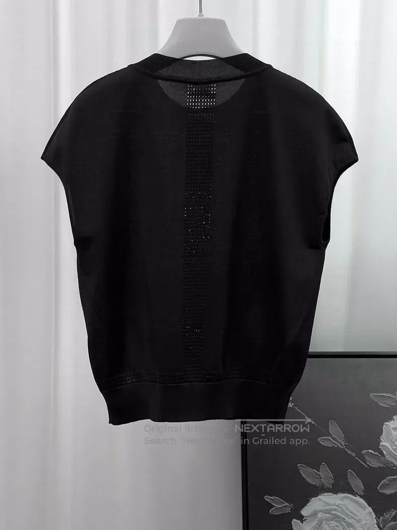 Hermes Hermes Black Round Neck Knit Vest Size XS / US 0-2 / IT 36-38 - 2 Thumbnail
